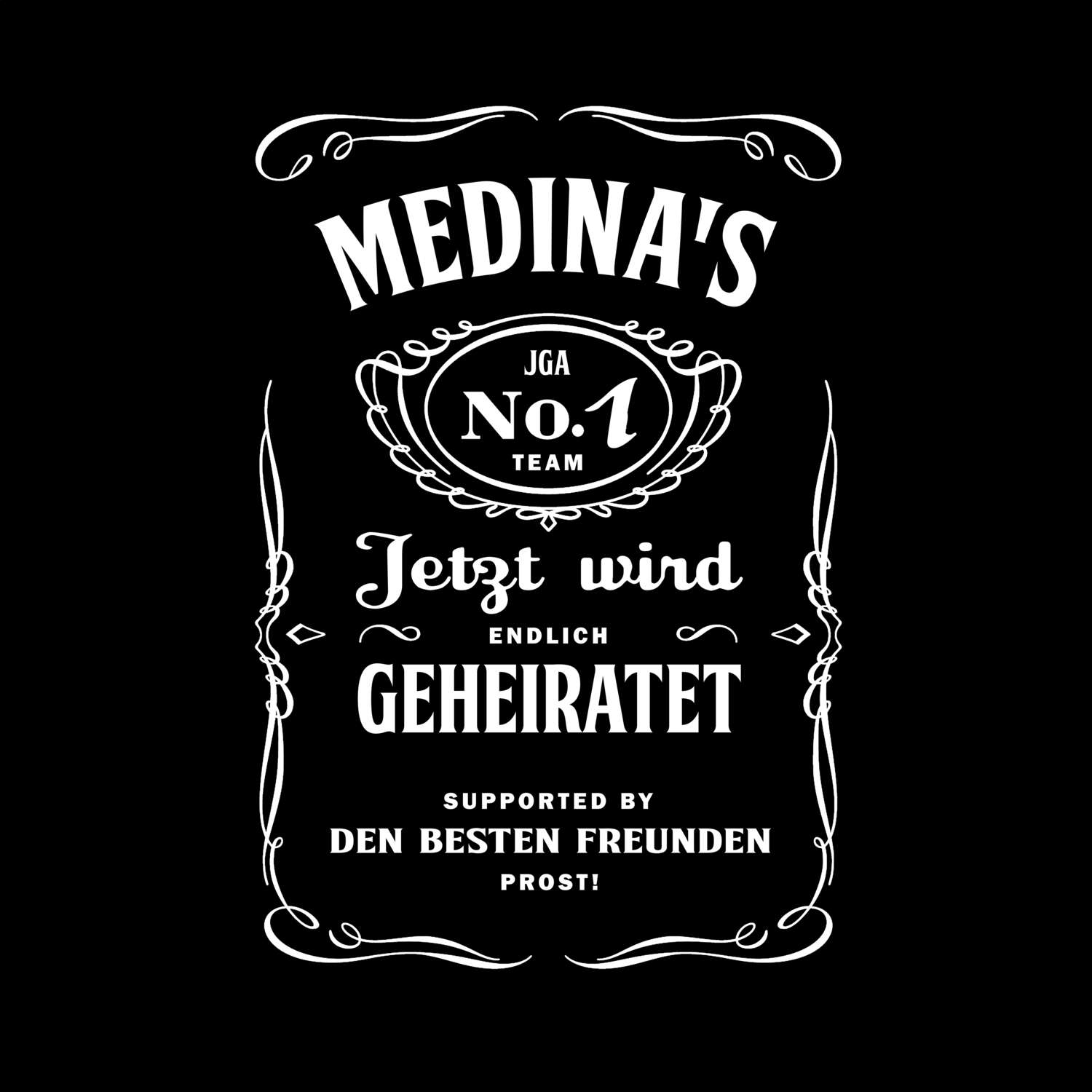 JGA T-Shirt »Jackie« für den Namen »Medina«