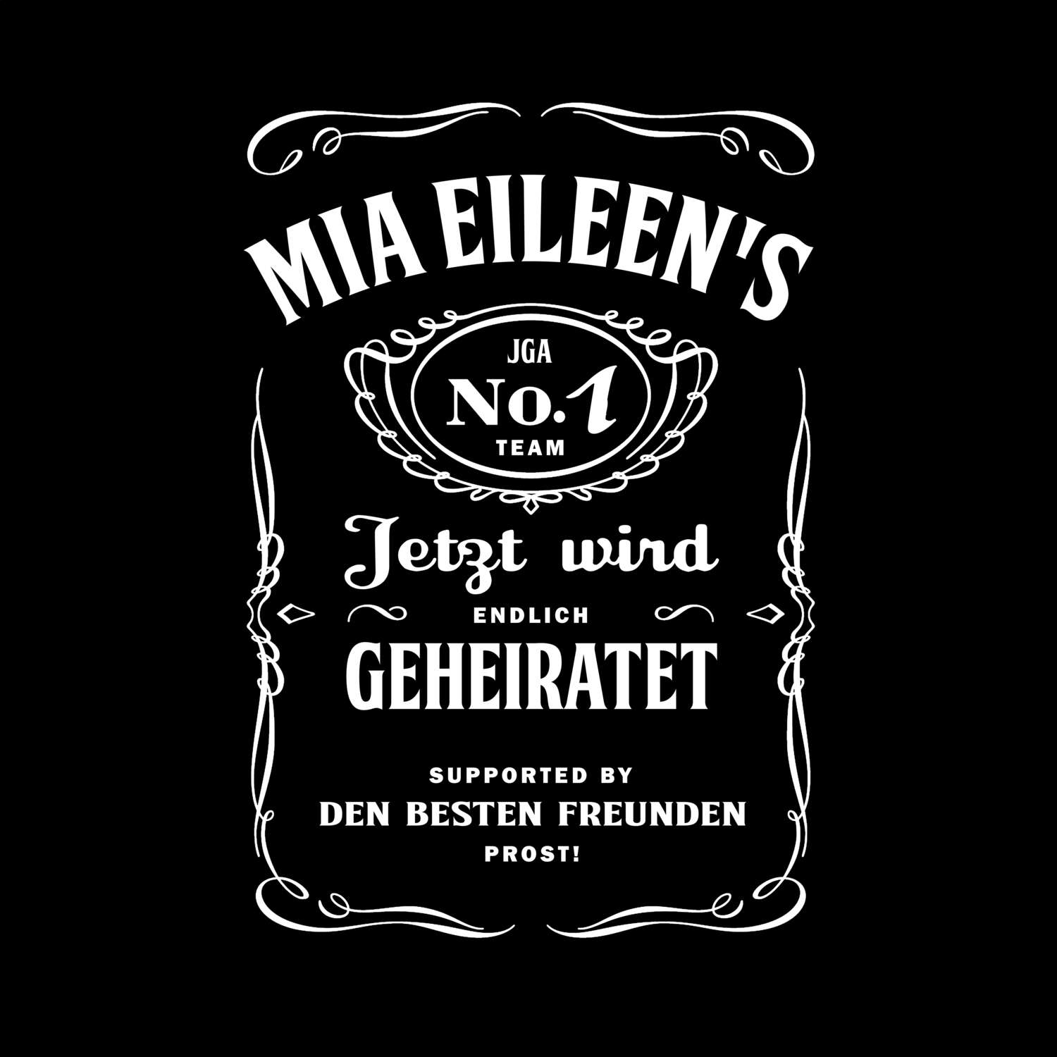 JGA T-Shirt »Jackie« für den Namen »Mia Eileen«