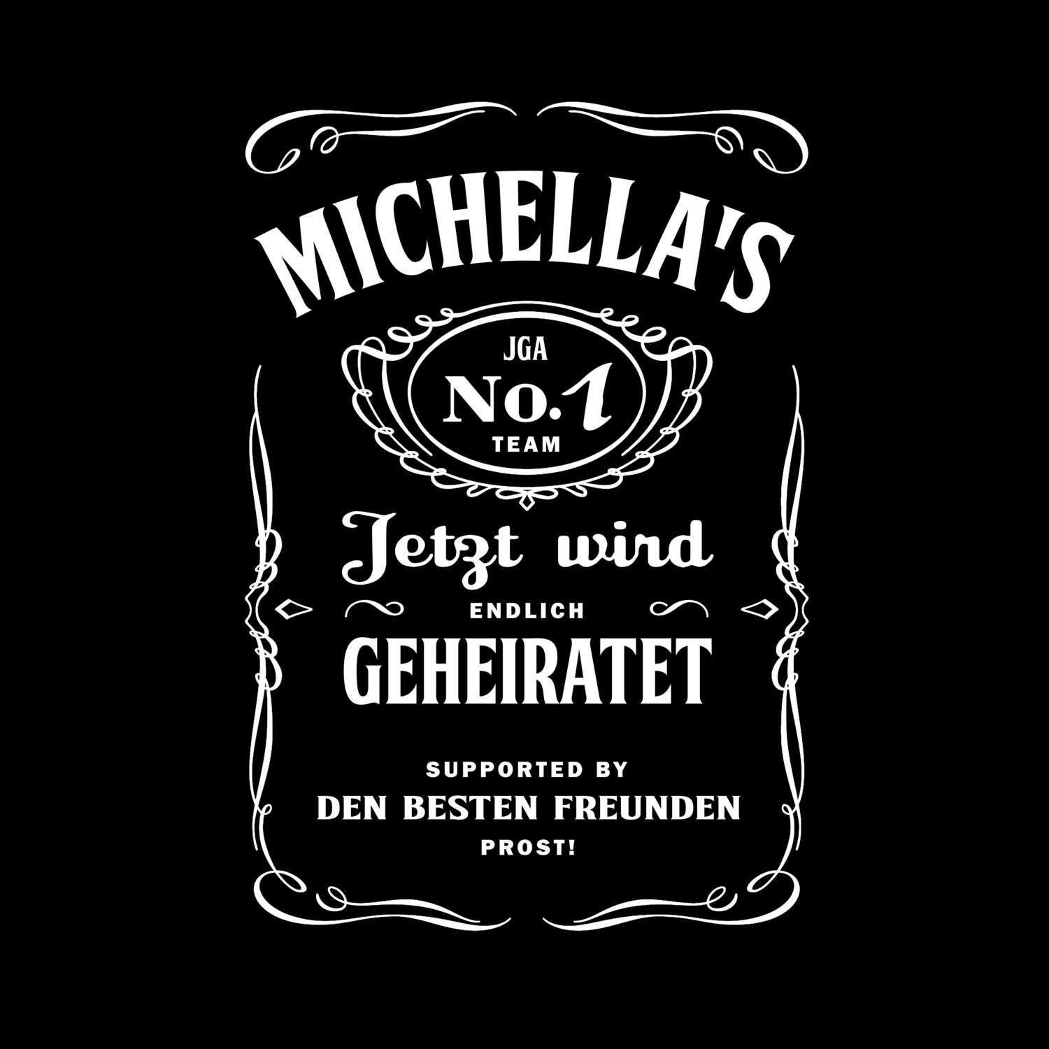 JGA T-Shirt »Jackie« für den Namen »Michella«