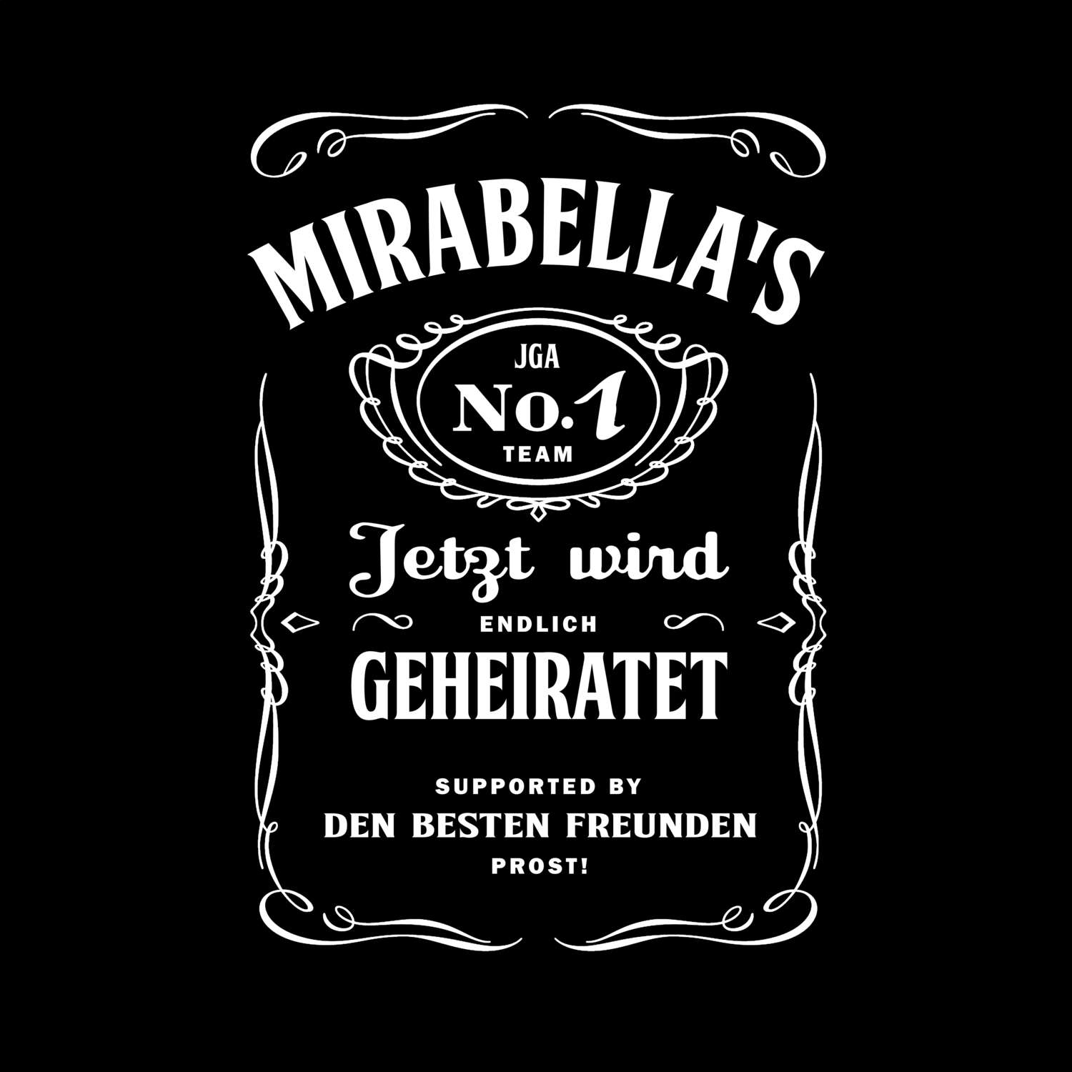 JGA T-Shirt »Jackie« für den Namen »Mirabella«