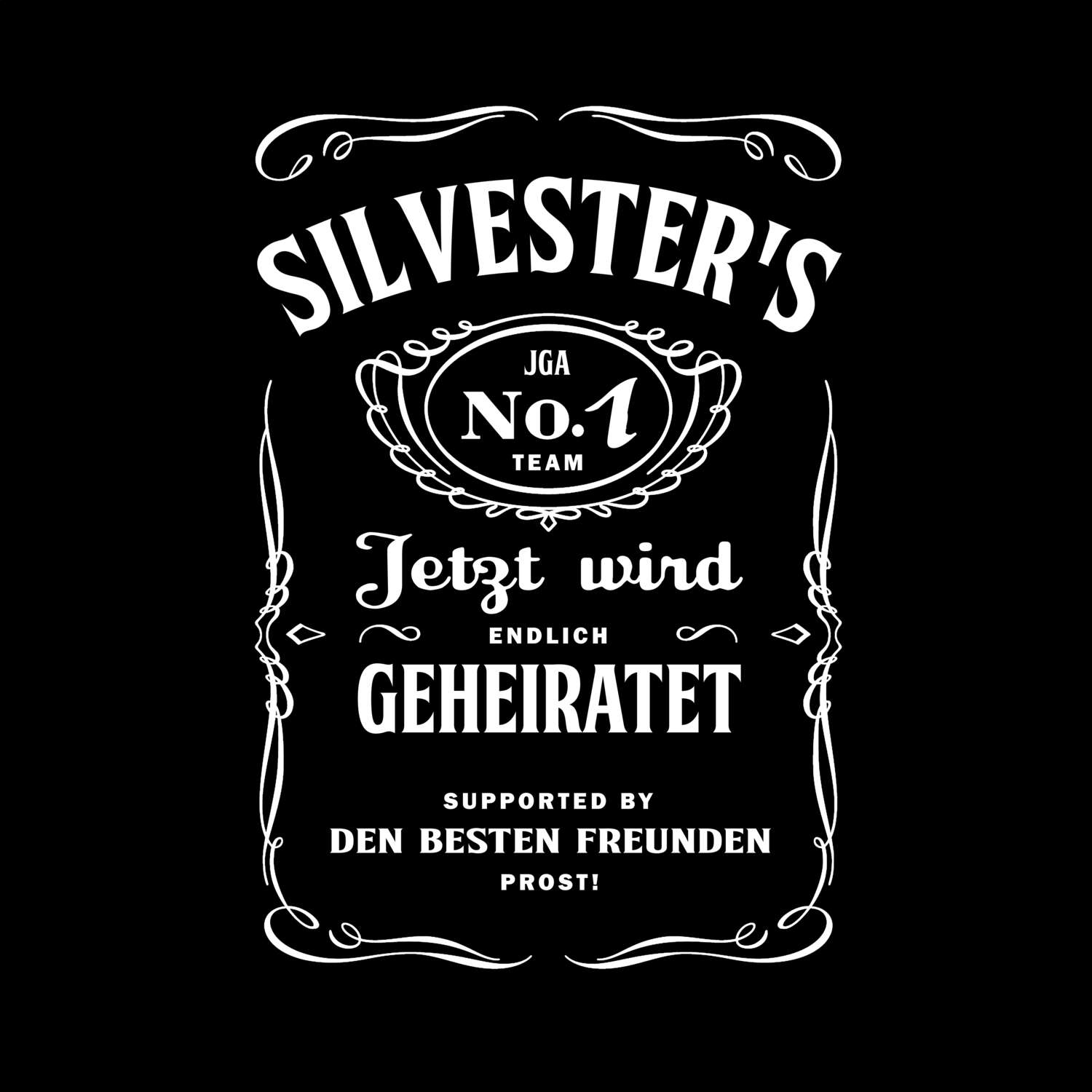 JGA T-Shirt »Jackie« für den Namen »Silvester«