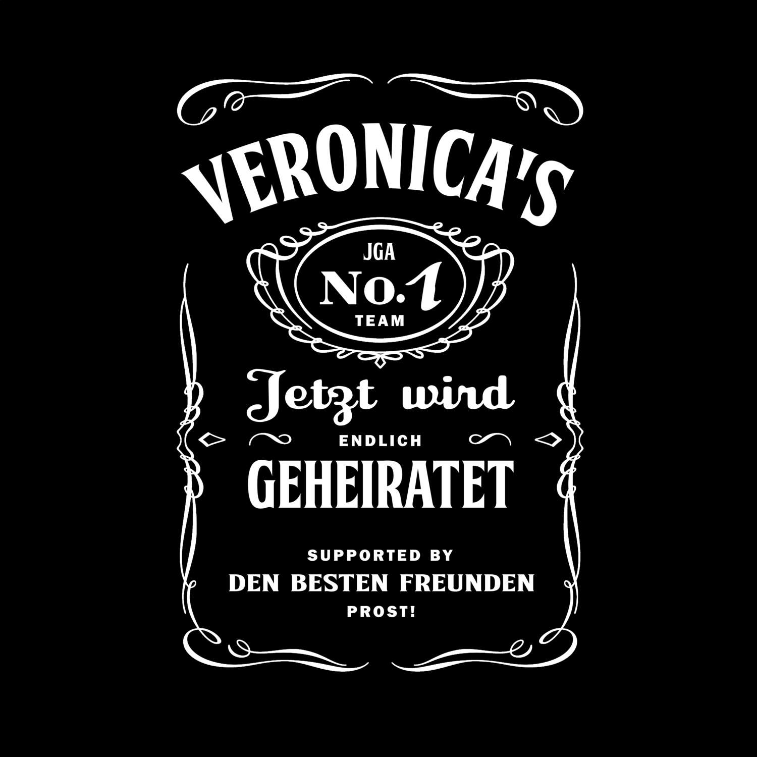 JGA T-Shirt »Jackie« für den Namen »Veronica«