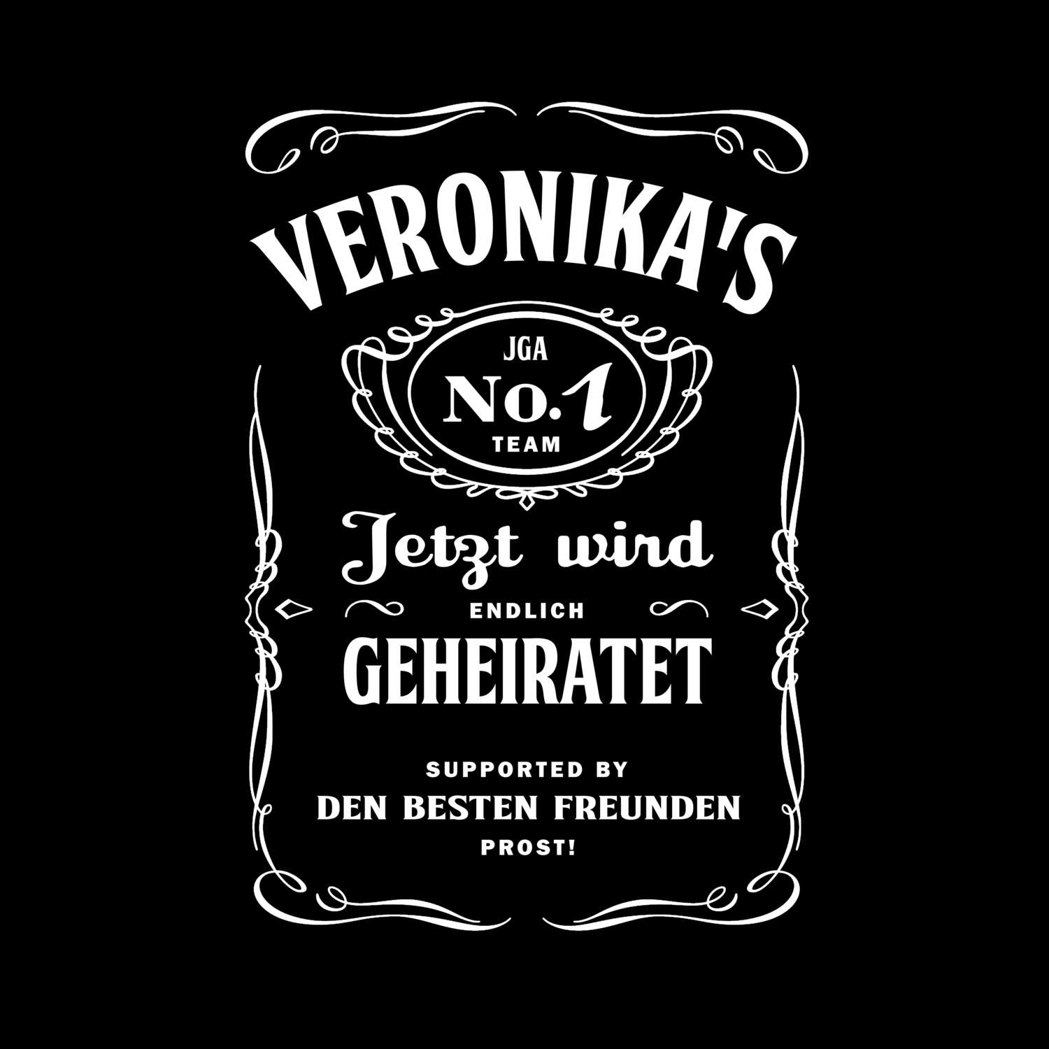 JGA T-Shirt »Jackie« für den Namen »Veronika«