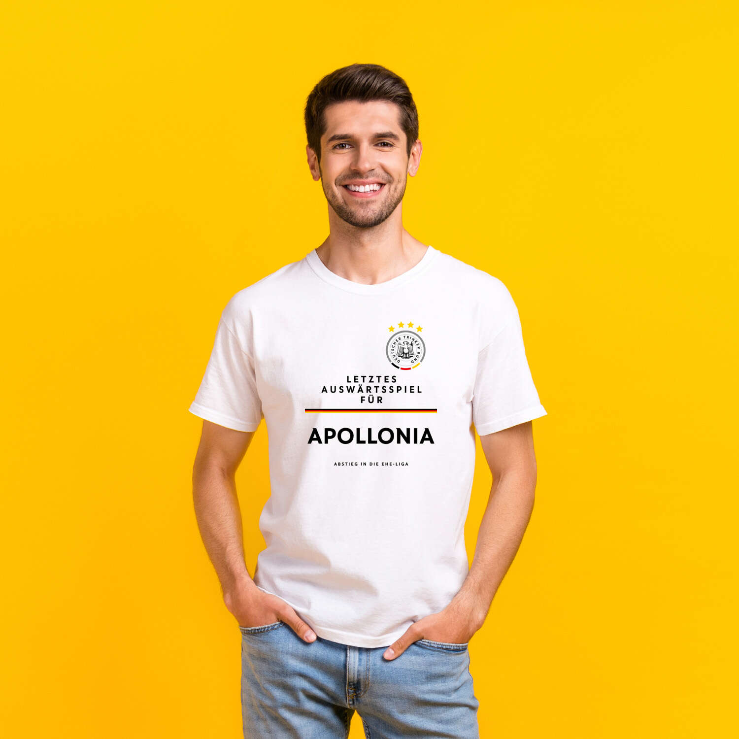 JGA T-Shirt »Letzte Auswärtstour« für den Namen »Apollonia«