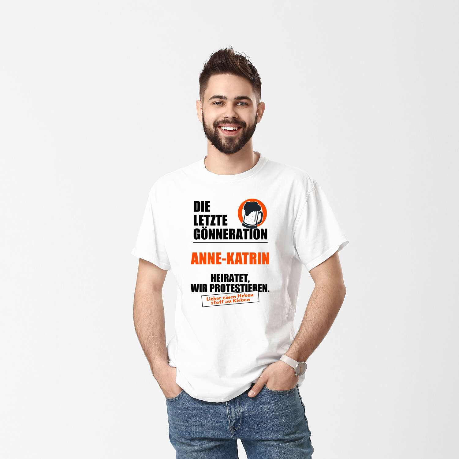 JGA T-Shirt »Letzte Gönneration« für den Namen »Anne-Katrin«