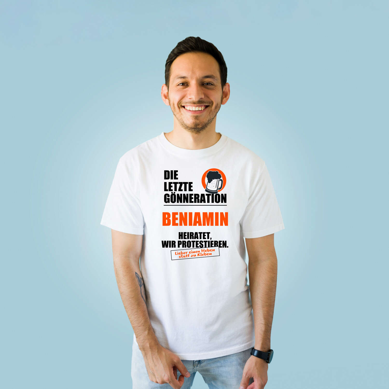 JGA T-Shirt »Letzte Gönneration« für den Namen »Beniamin«