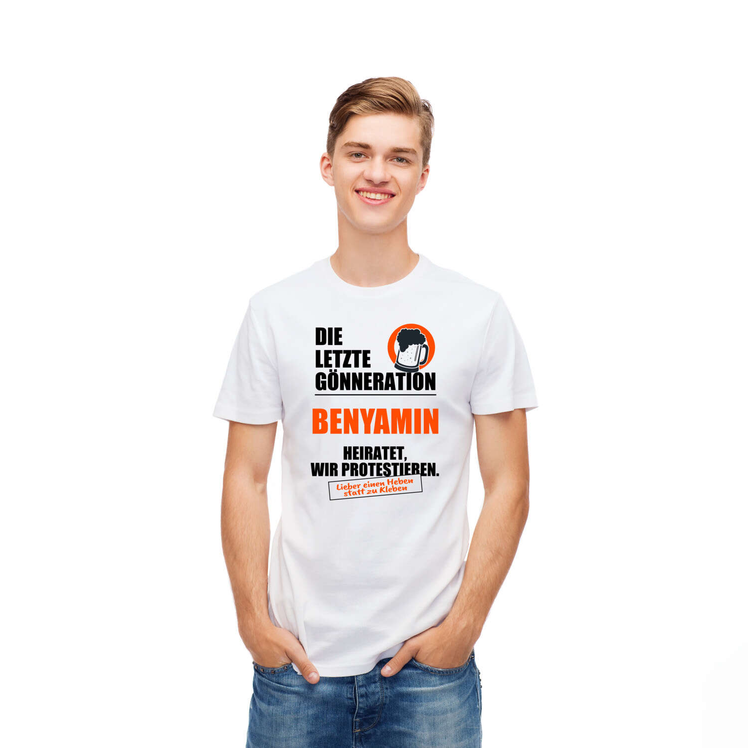JGA T-Shirt »Letzte Gönneration« für den Namen »Benyamin«