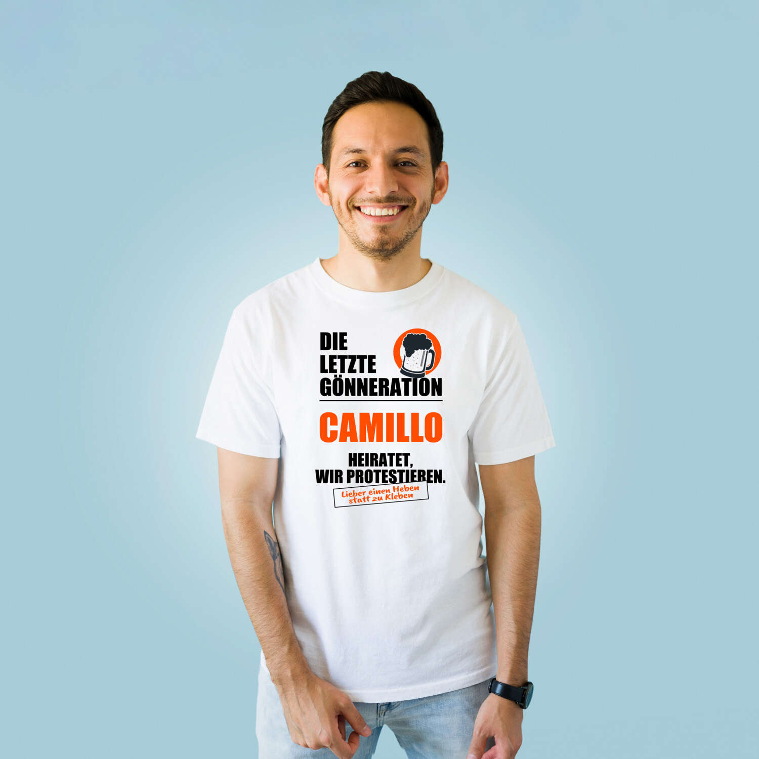JGA T-Shirt »Letzte Gönneration« für den Namen »Camillo«