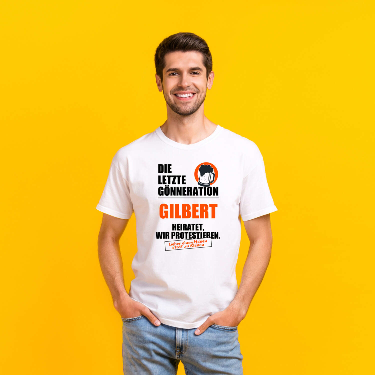 JGA T-Shirt »Letzte Gönneration« für den Namen »Gilbert«