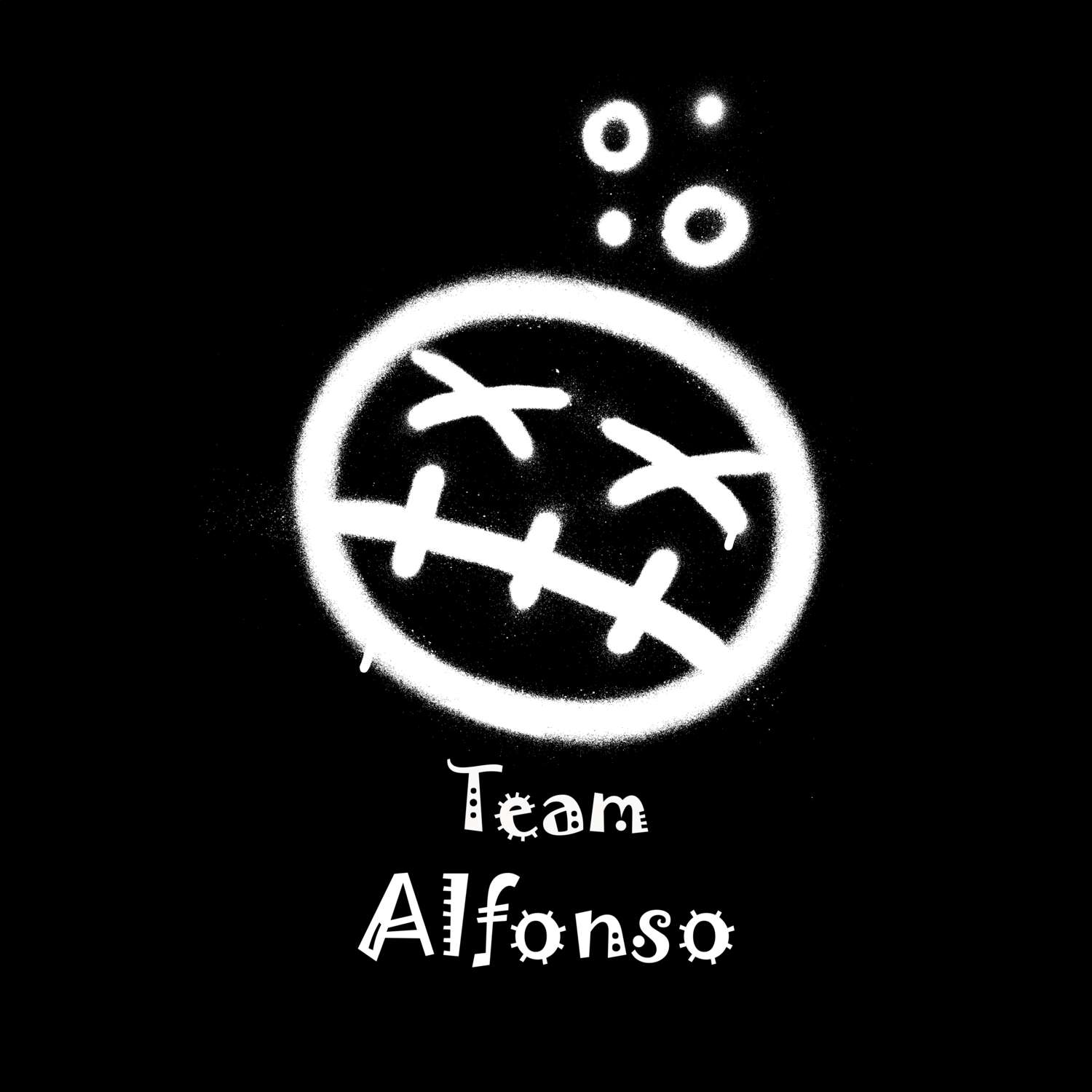 JGA T-Shirt »Drunken Smiley« für den Namen »Alfonso«