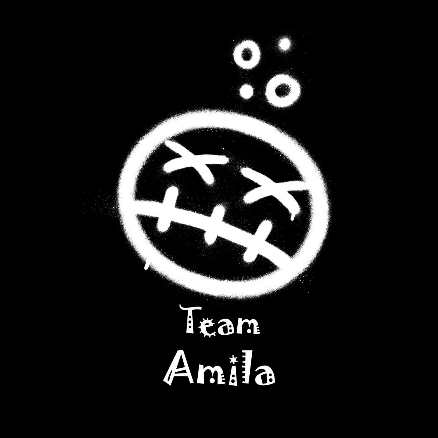JGA T-Shirt »Drunken Smiley« für den Namen »Amila«