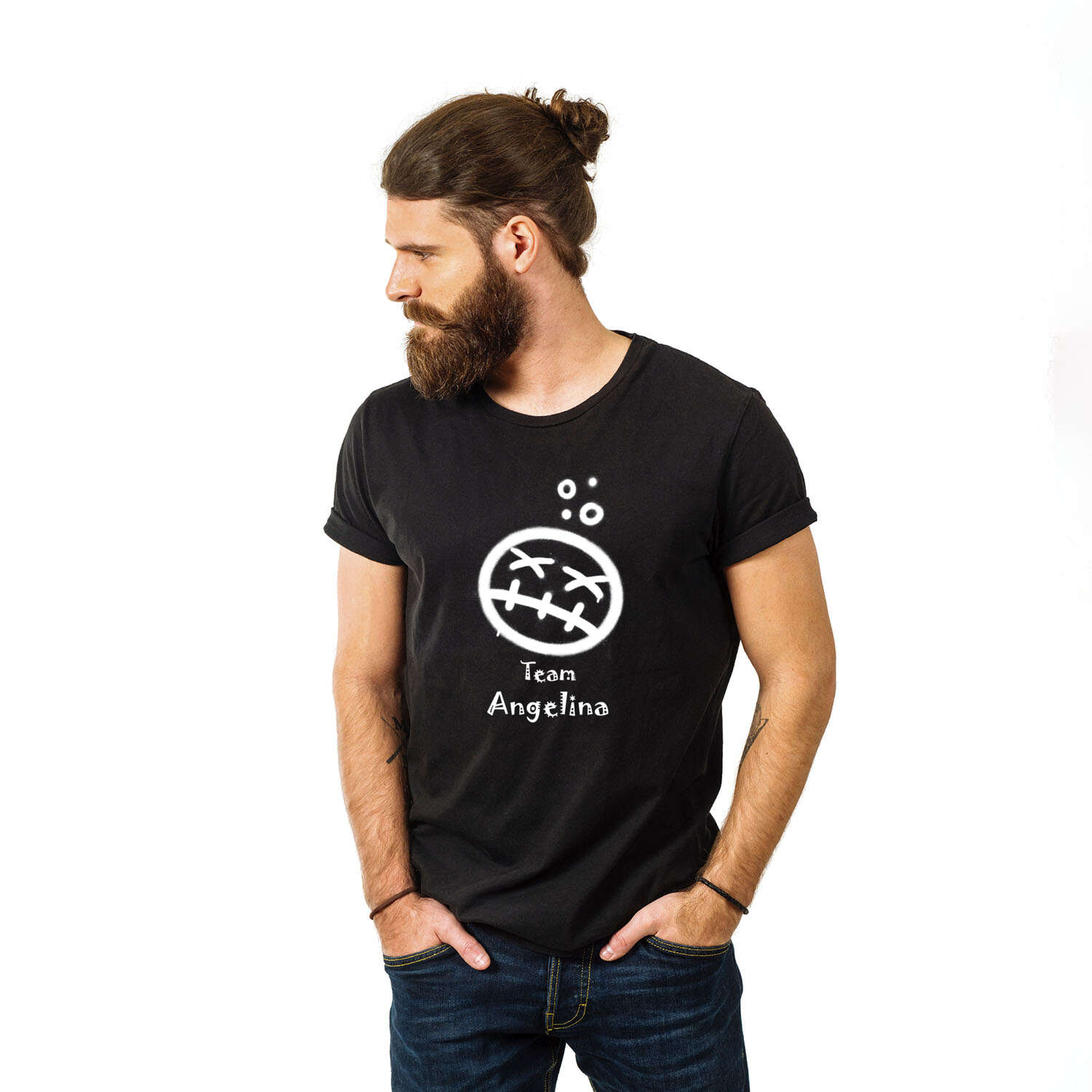 JGA T-Shirt »Drunken Smiley« für den Namen »Angelina«