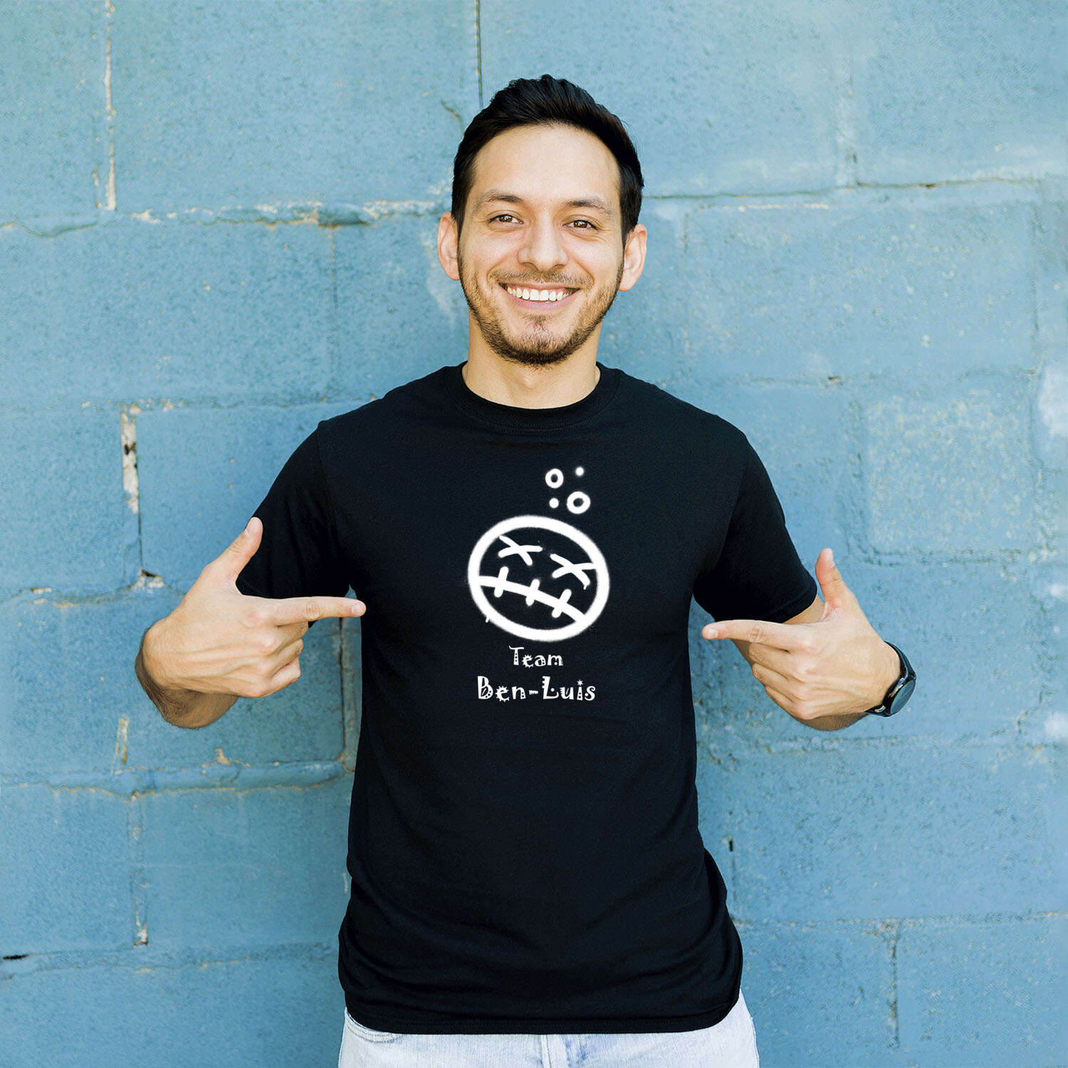 JGA T-Shirt »Drunken Smiley« für den Namen »Ben-Luis«