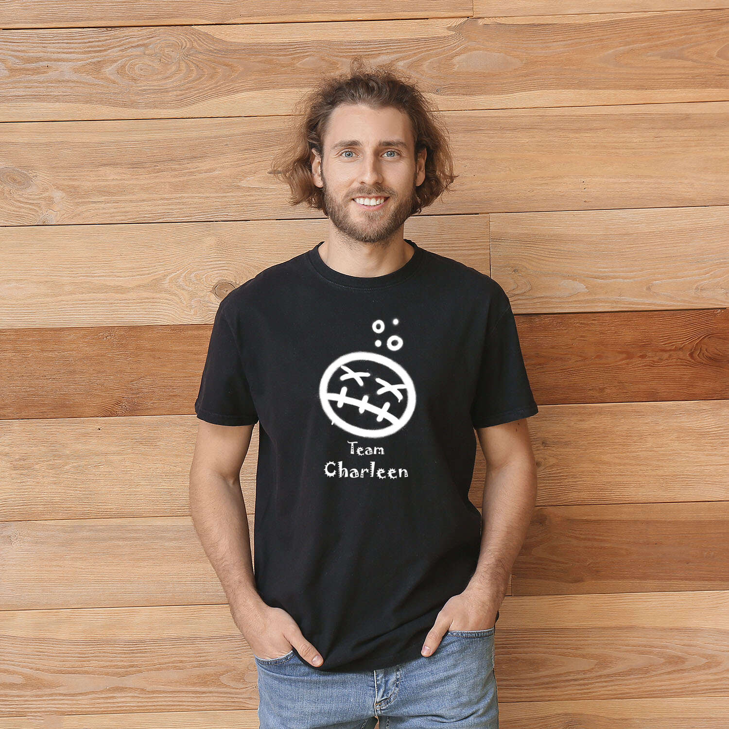 JGA T-Shirt »Drunken Smiley« für den Namen »Charleen«