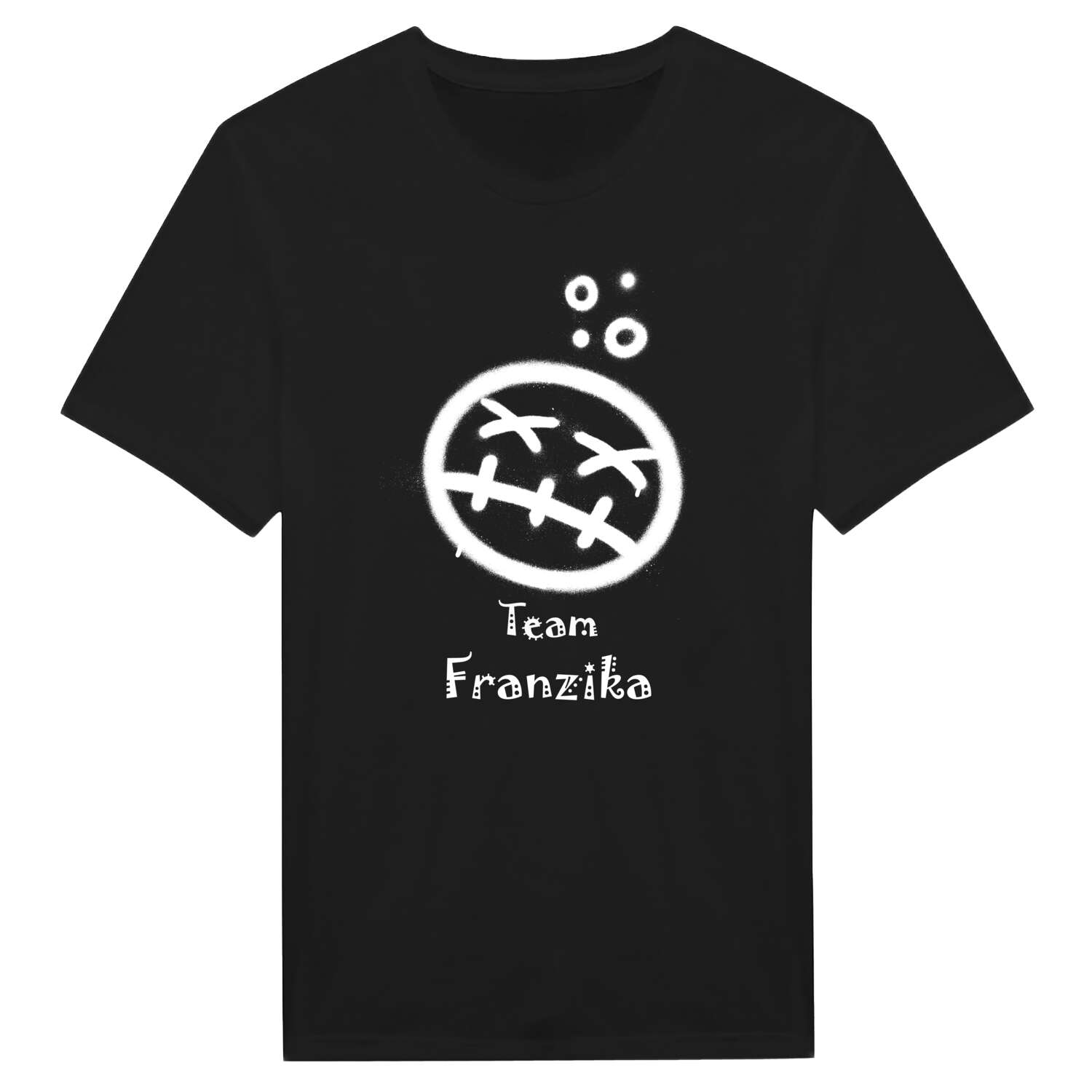 JGA T-Shirt »Drunken Smiley« für den Namen »Franzika«