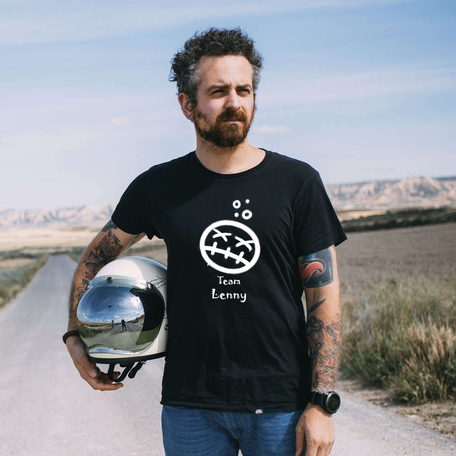 JGA T-Shirt »Drunken Smiley« für den Namen »Lenny«