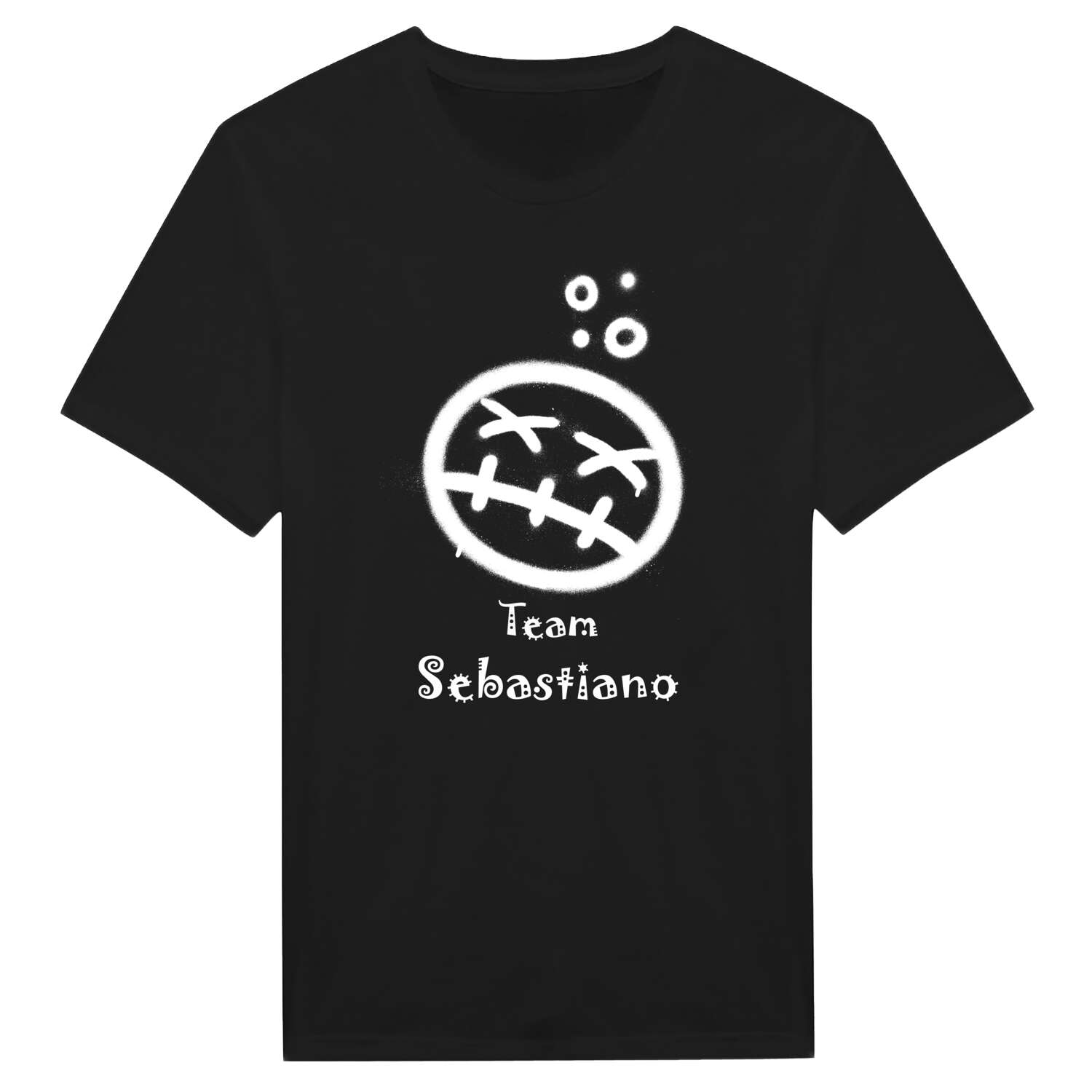 JGA T-Shirt »Drunken Smiley« für den Namen »Sebastiano«