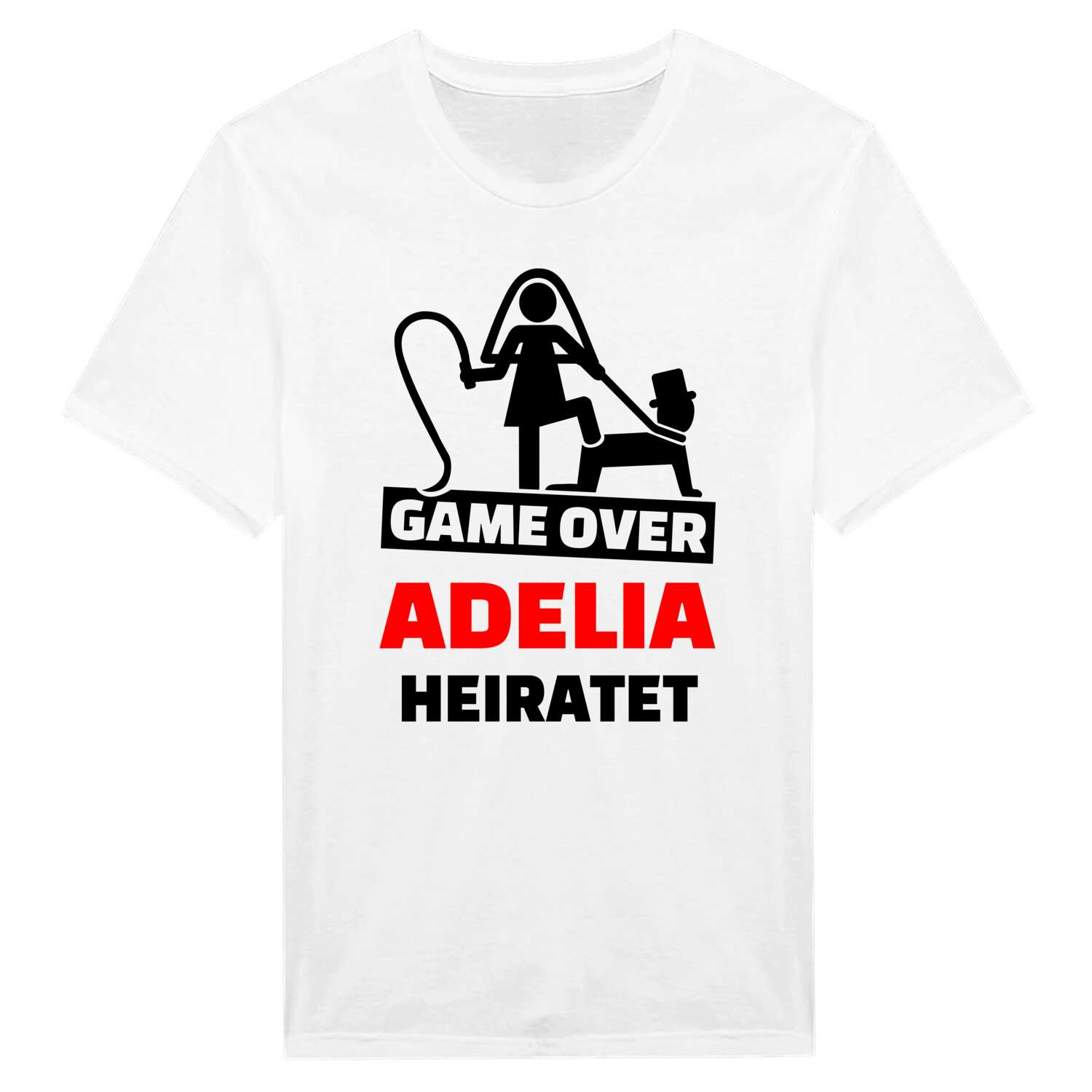 JGA T-Shirt »Game Over« für den Namen »Adelia«