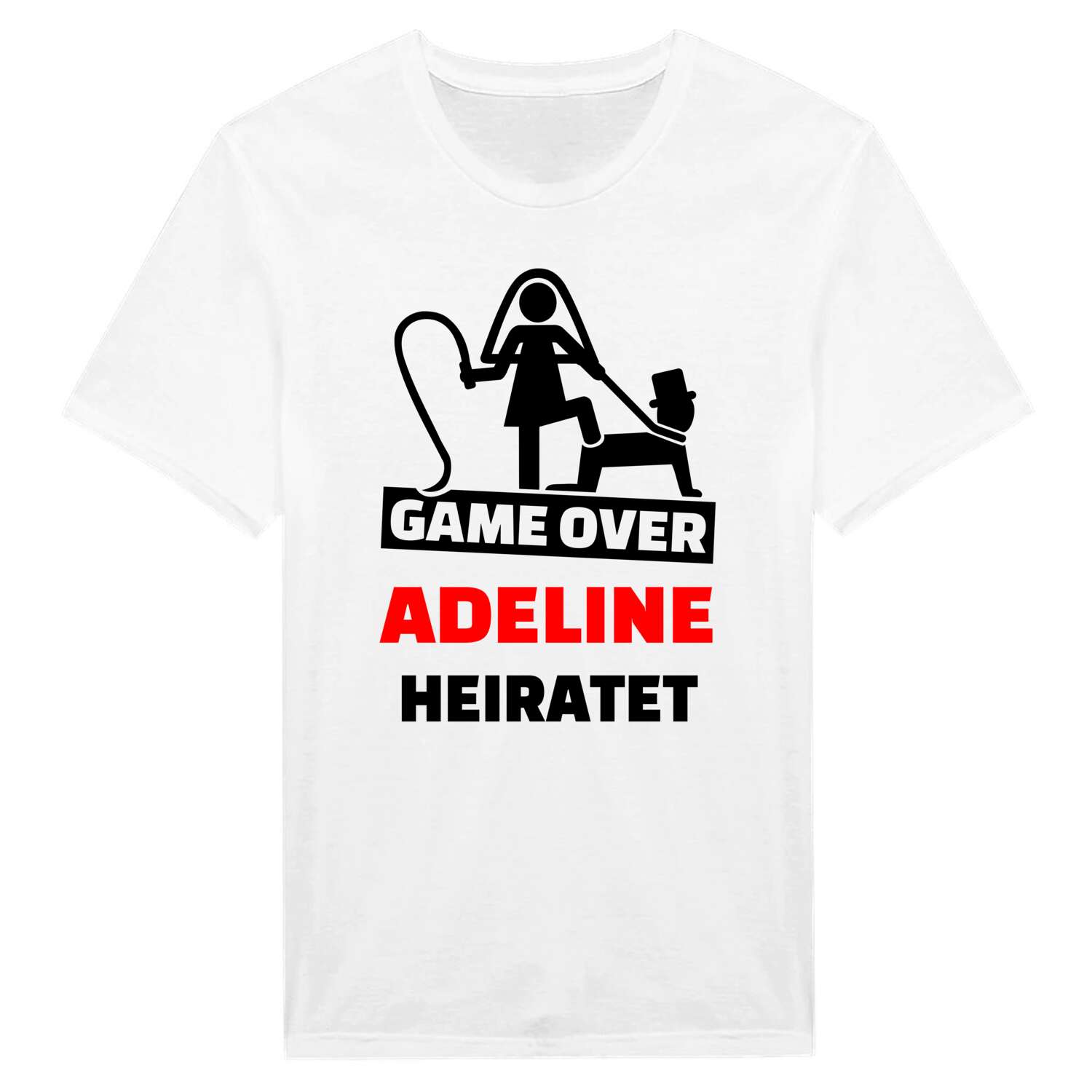 JGA T-Shirt »Game Over« für den Namen »Adeline«