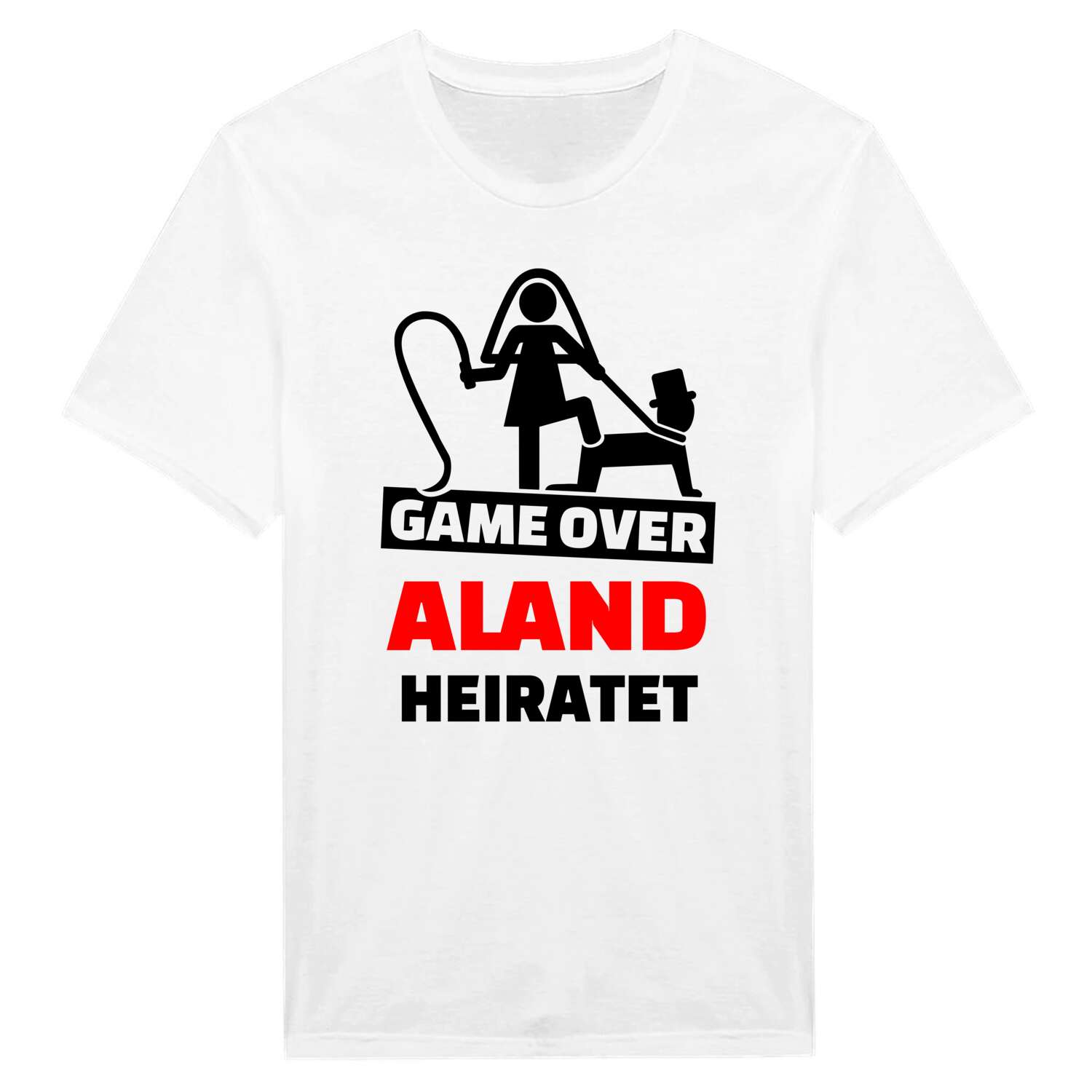 JGA T-Shirt »Game Over« für den Namen »Aland«