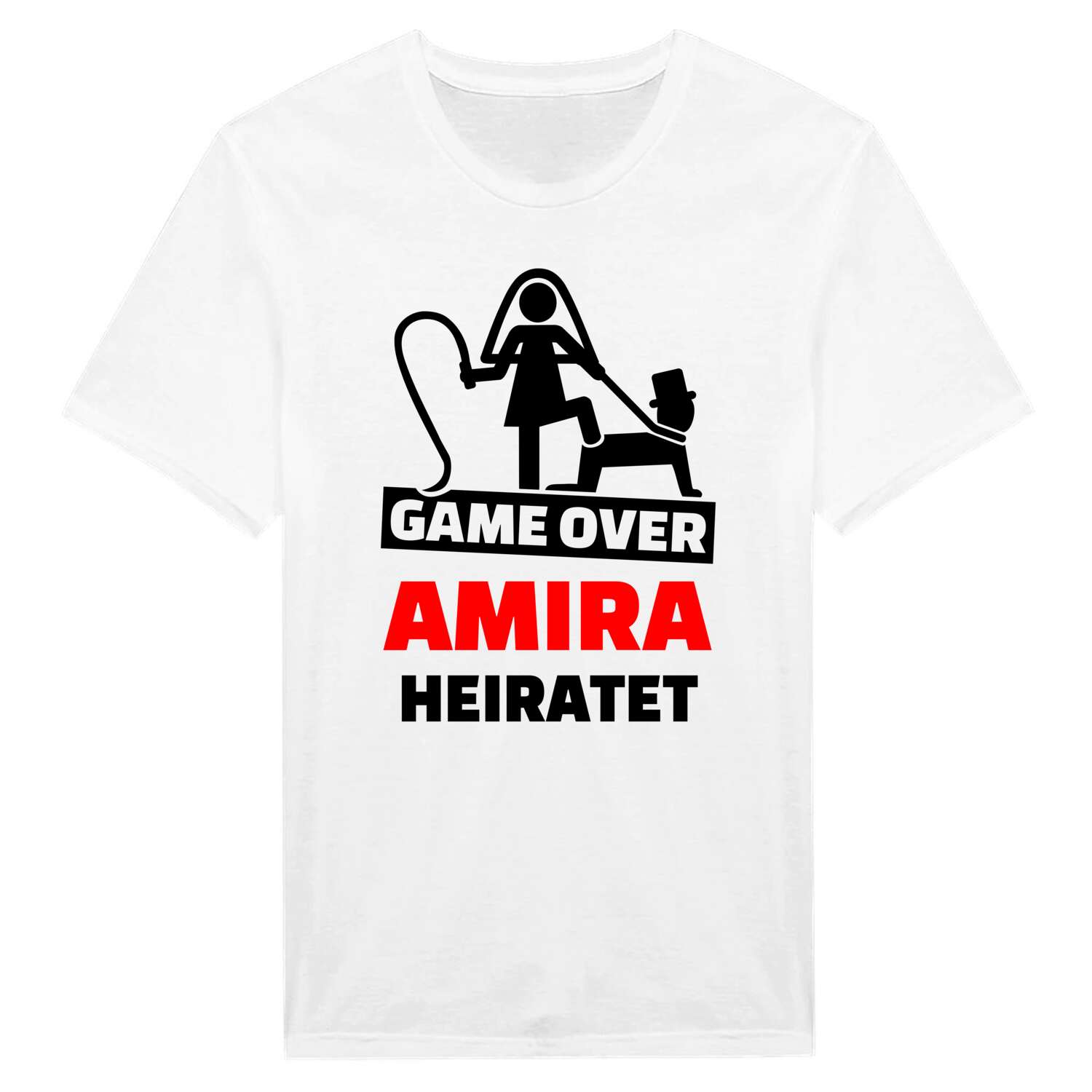 JGA T-Shirt »Game Over« für den Namen »Amira«