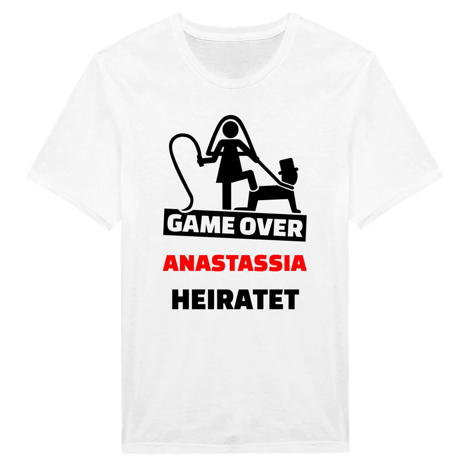 JGA T-Shirt »Game Over« für den Namen »Anastassia«