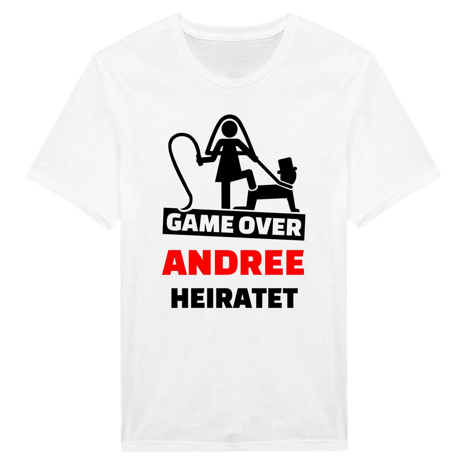 JGA T-Shirt »Game Over« für den Namen »Andree«