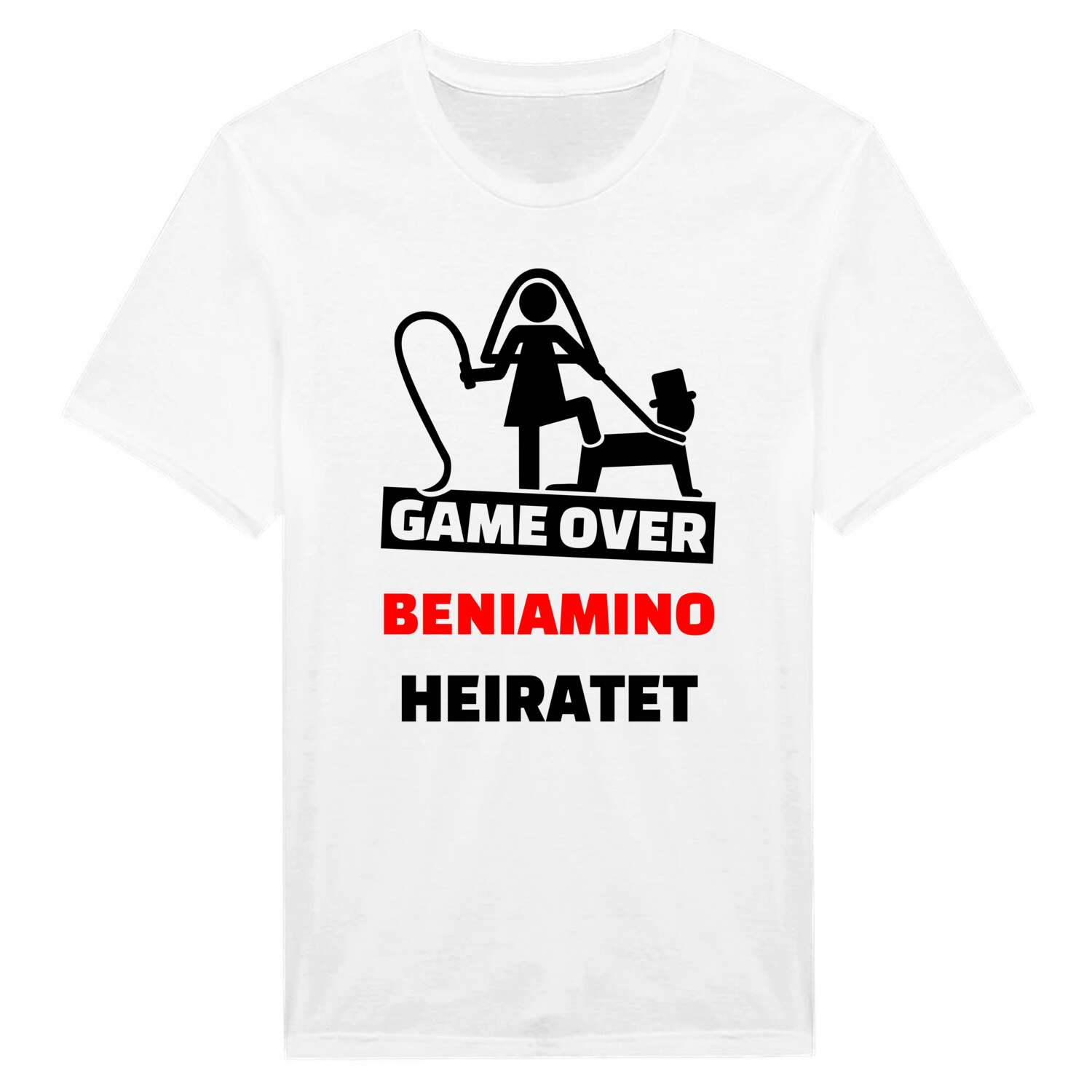 JGA T-Shirt »Game Over« für den Namen »Beniamino«