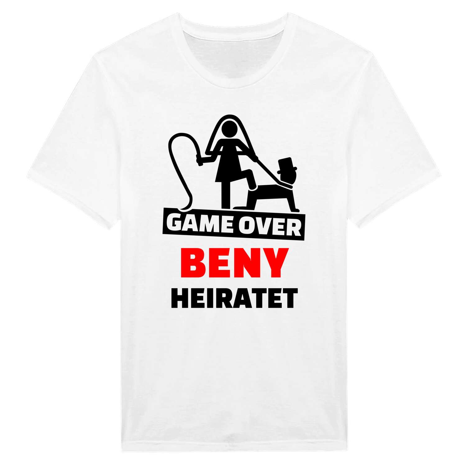 JGA T-Shirt »Game Over« für den Namen »Beny«
