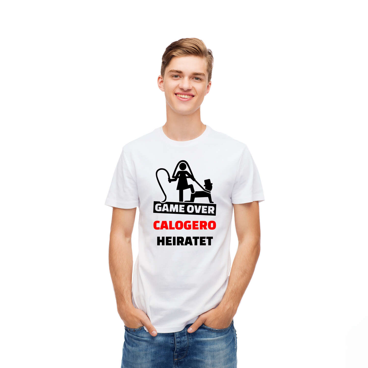 JGA T-Shirt »Game Over« für den Namen »Calogero«