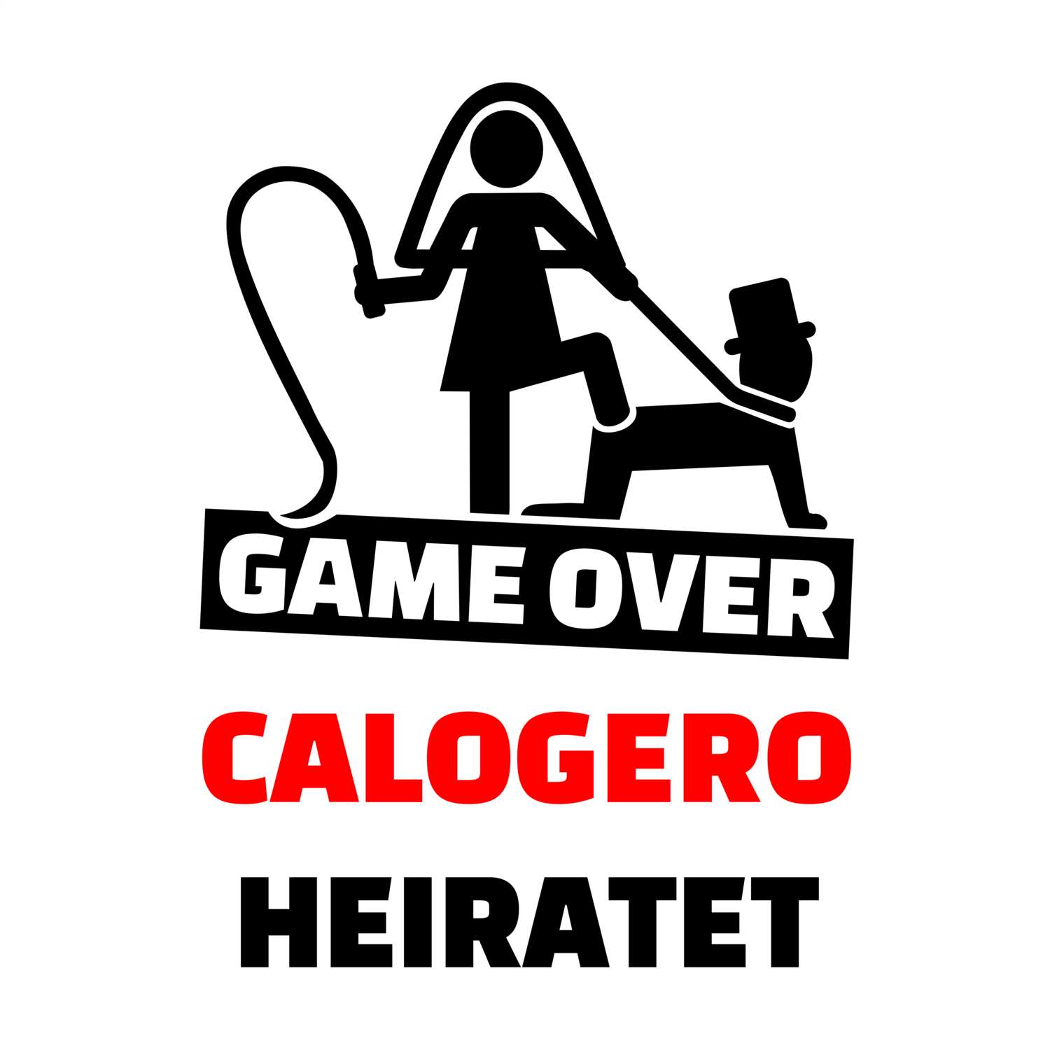 JGA T-Shirt »Game Over« für den Namen »Calogero«