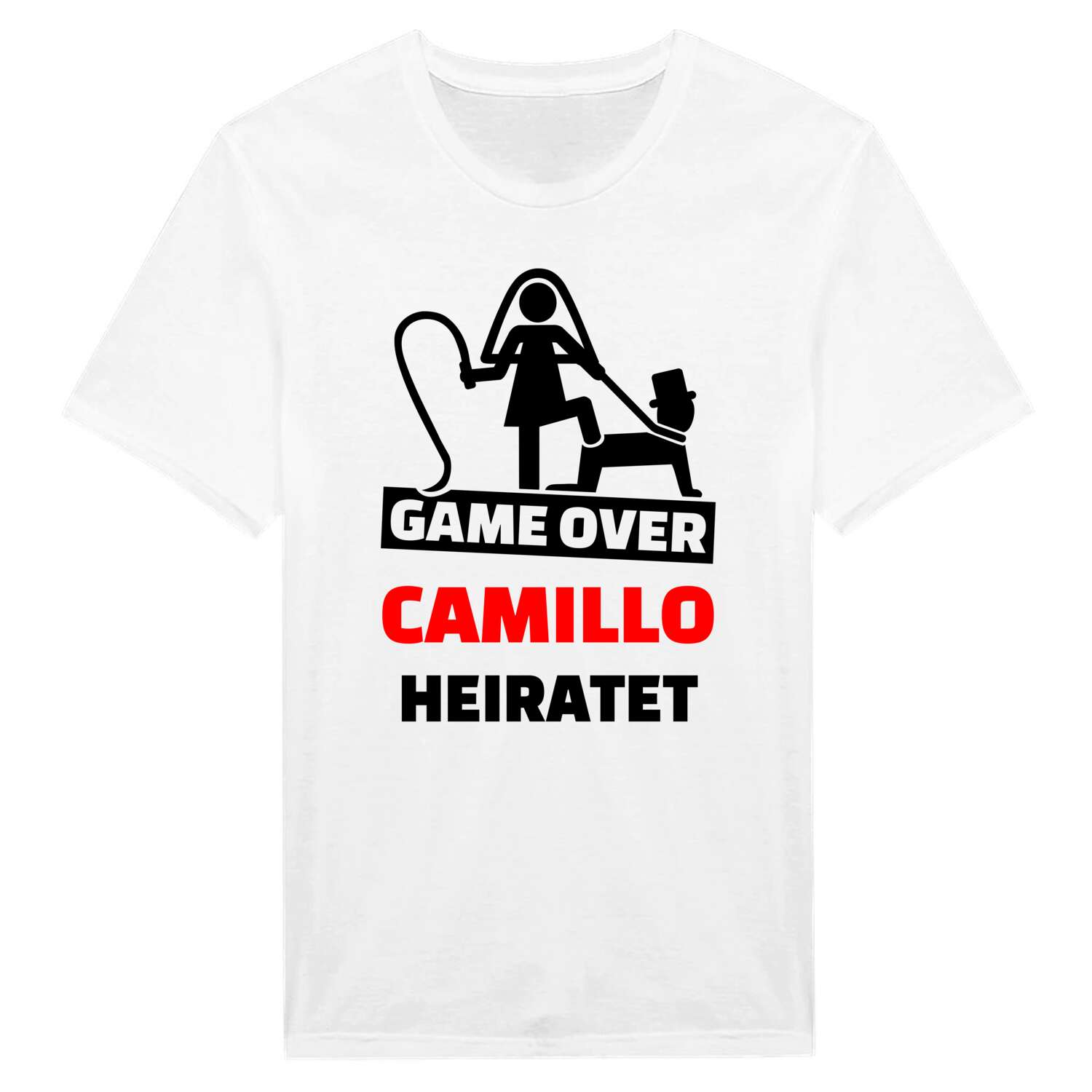 JGA T-Shirt »Game Over« für den Namen »Camillo«