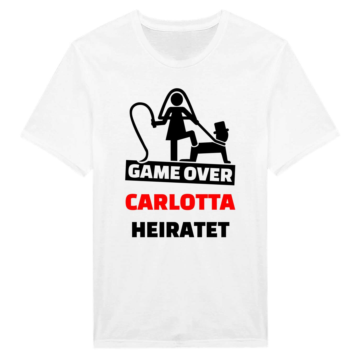 JGA T-Shirt »Game Over« für den Namen »Carlotta«