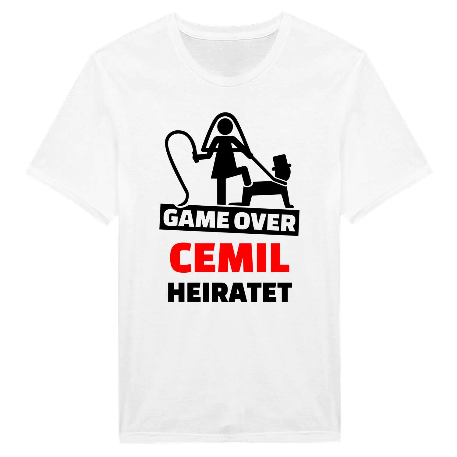 JGA T-Shirt »Game Over« für den Namen »Cemil«