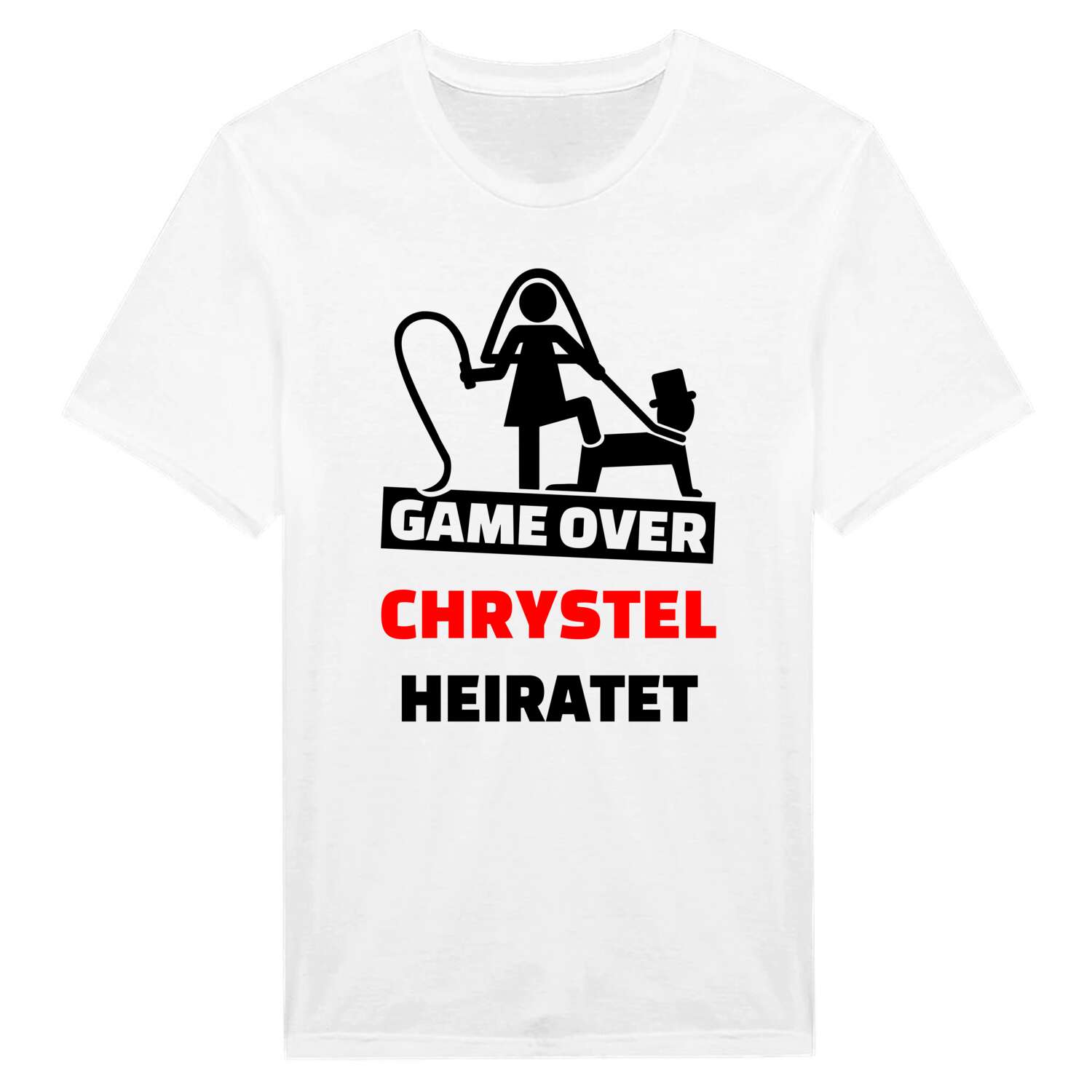 JGA T-Shirt »Game Over« für den Namen »Chrystel«