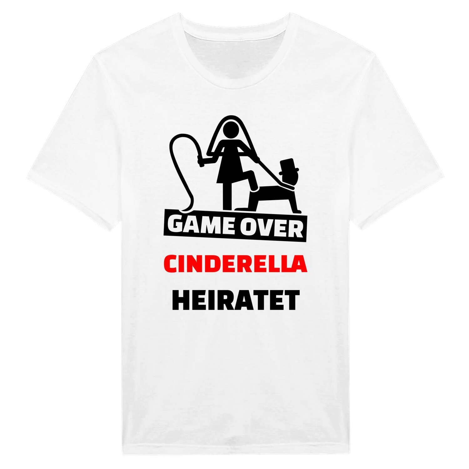 JGA T-Shirt »Game Over« für den Namen »Cinderella«