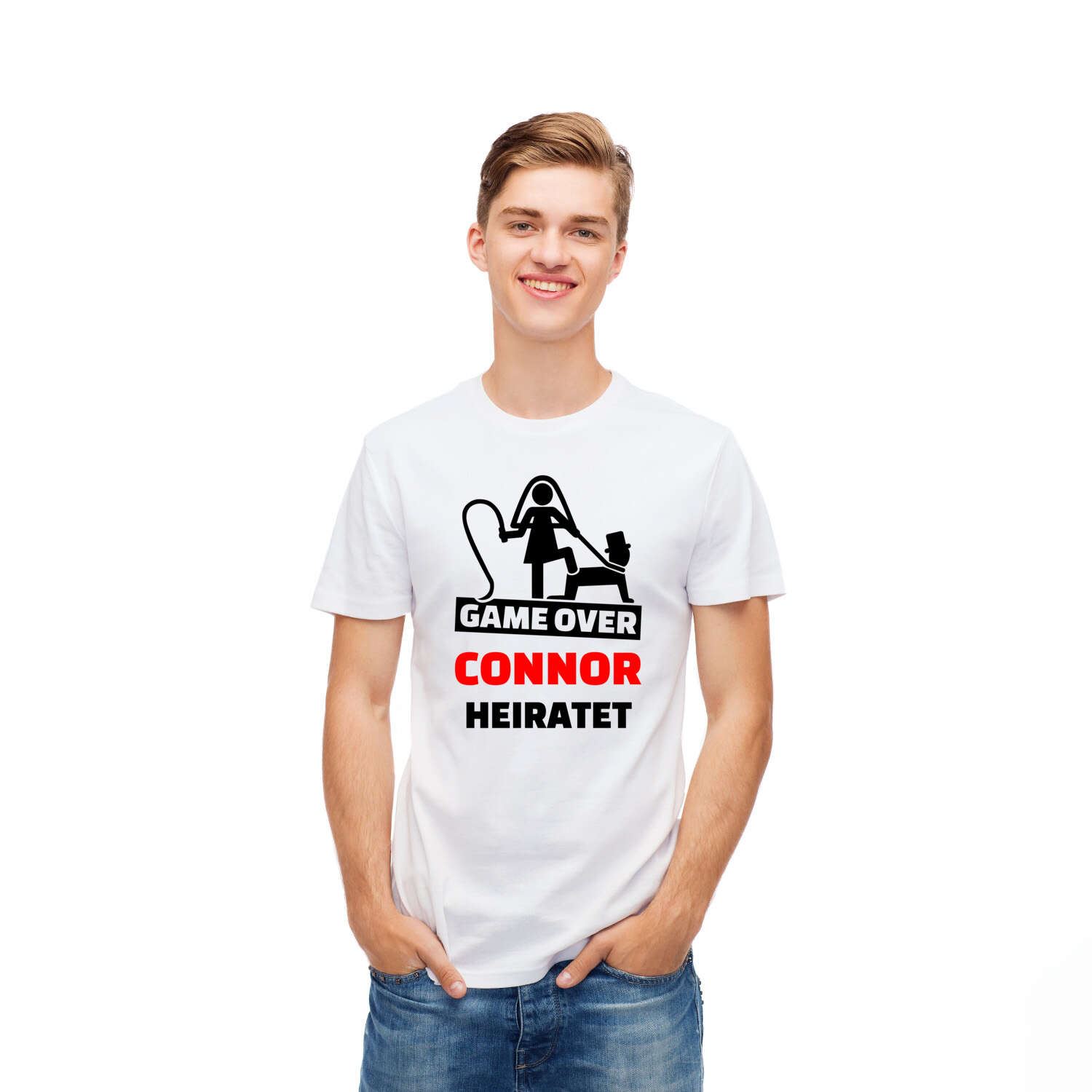 JGA T-Shirt »Game Over« für den Namen »Connor«