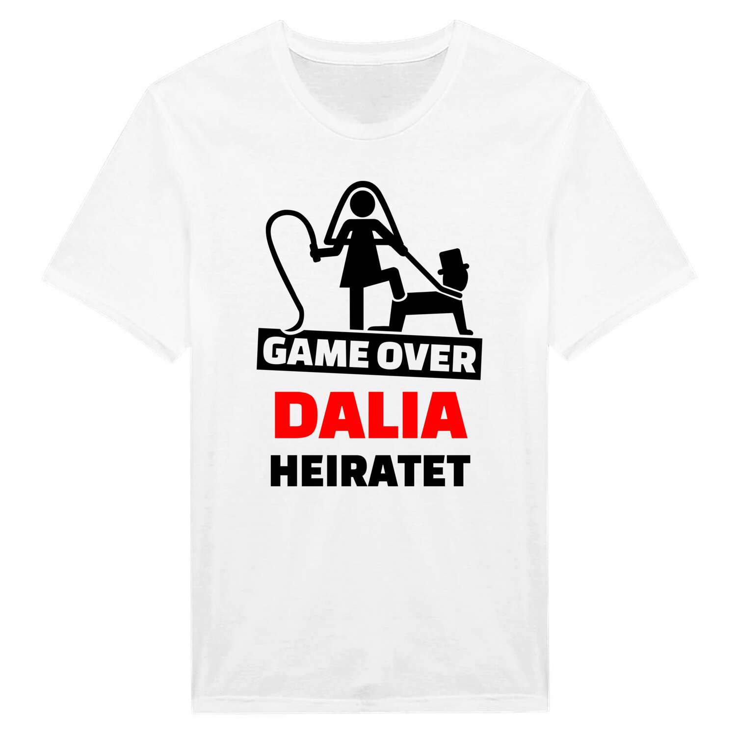 JGA T-Shirt »Game Over« für den Namen »Dalia«