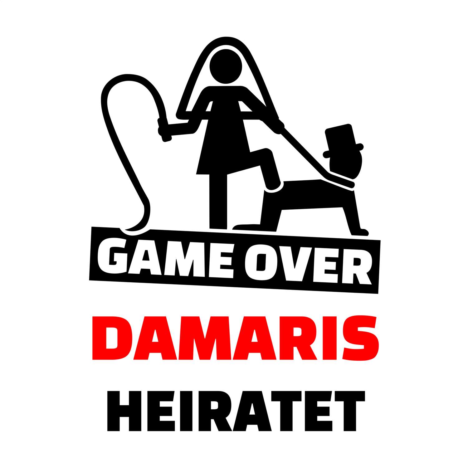 JGA T-Shirt »Game Over« für den Namen »Damaris«