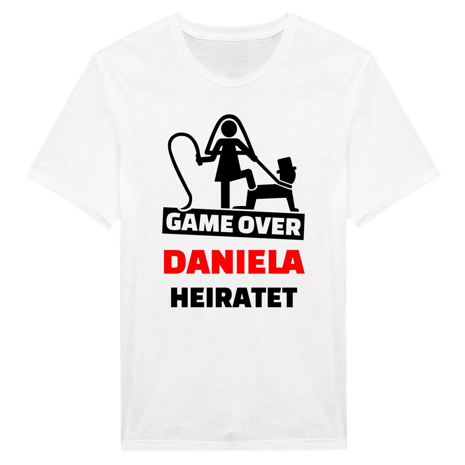 JGA T-Shirt »Game Over« für den Namen »Daniela«