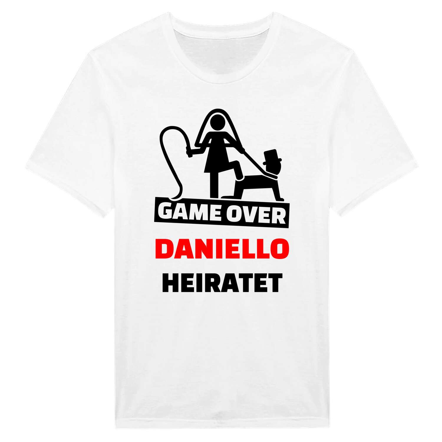 JGA T-Shirt »Game Over« für den Namen »Daniello«