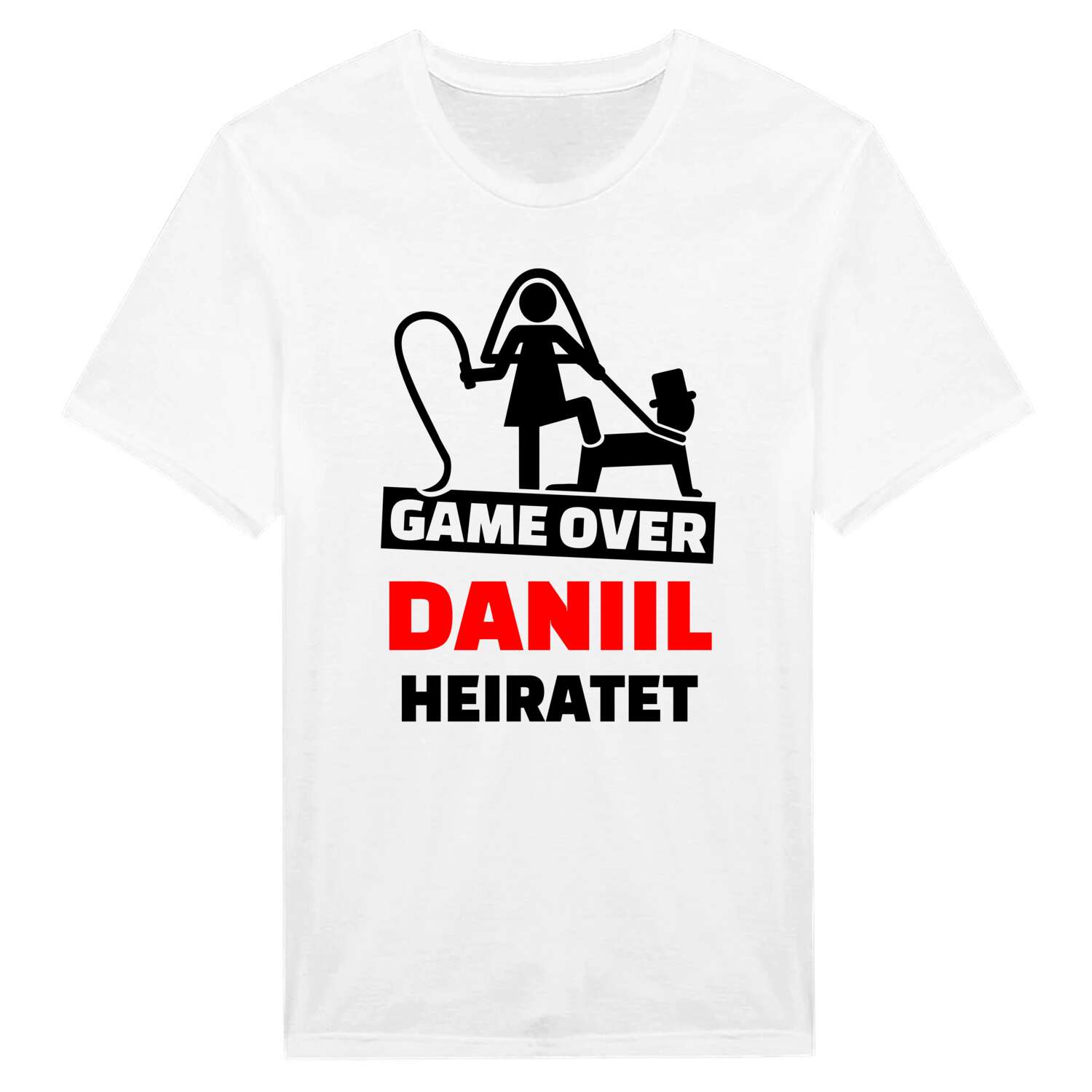 JGA T-Shirt »Game Over« für den Namen »Daniil«