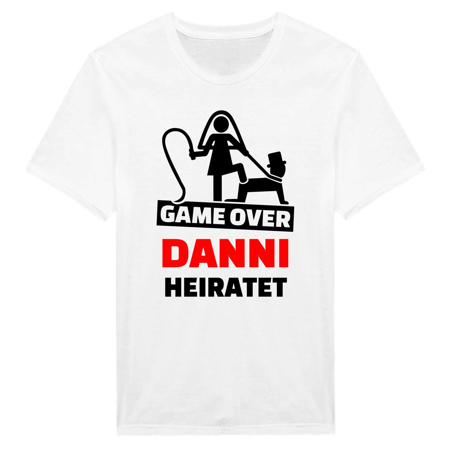 JGA T-Shirt »Game Over« für den Namen »Danni«