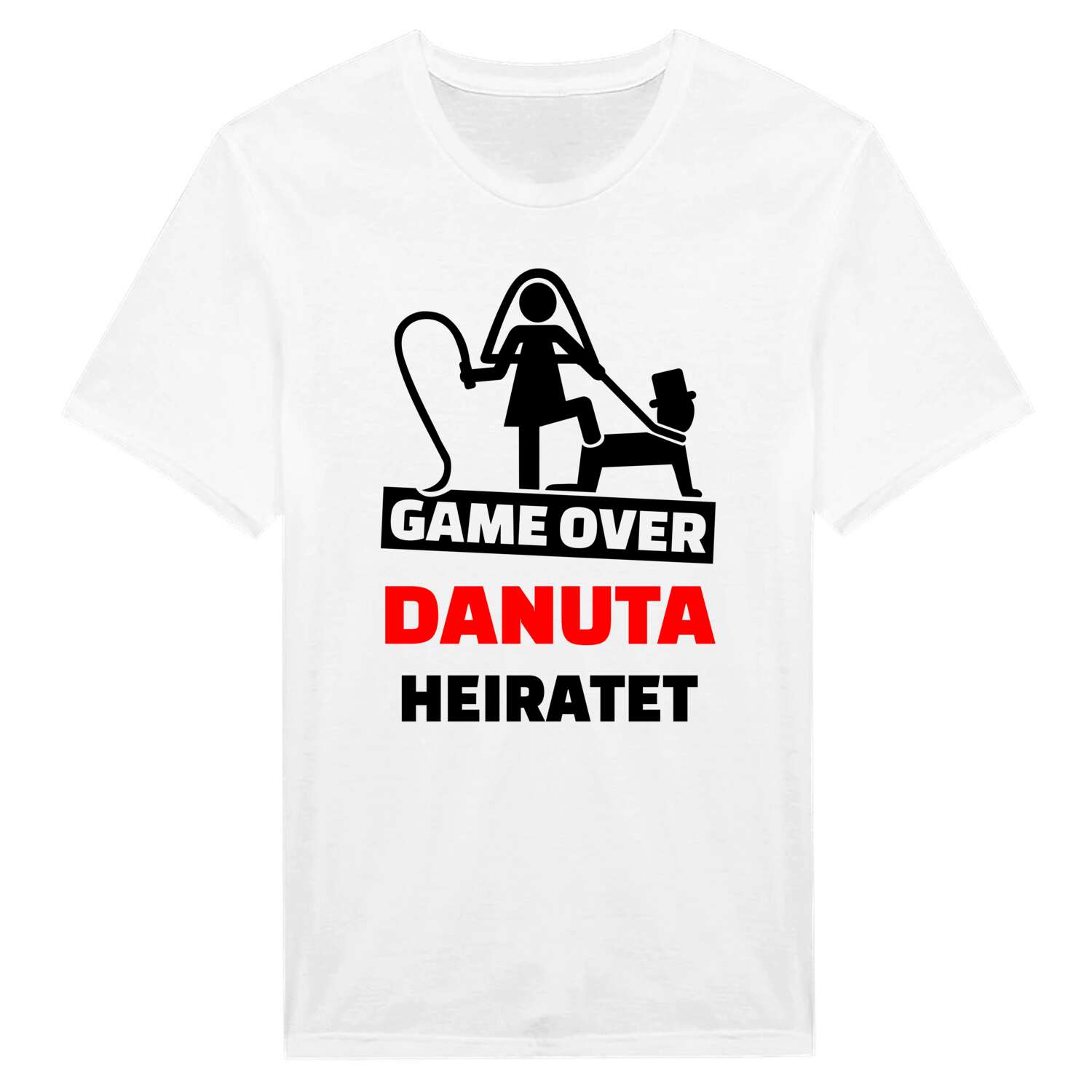 JGA T-Shirt »Game Over« für den Namen »Danuta«