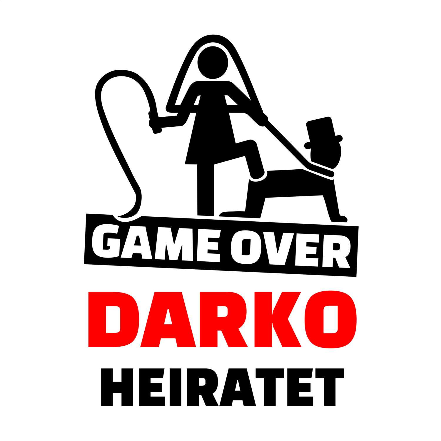 JGA T-Shirt »Game Over« für den Namen »Darko«