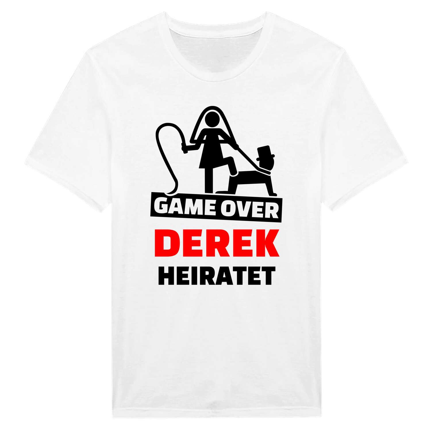 JGA T-Shirt »Game Over« für den Namen »Derek«