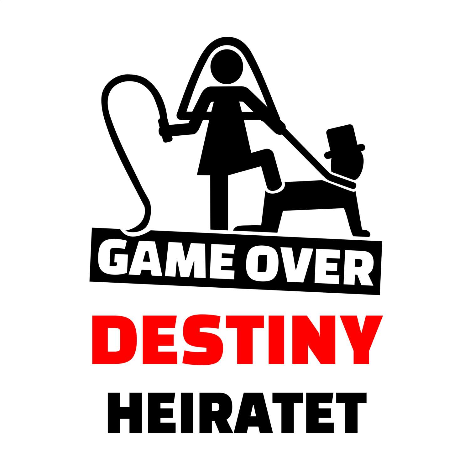 JGA T-Shirt »Game Over« für den Namen »Destiny«