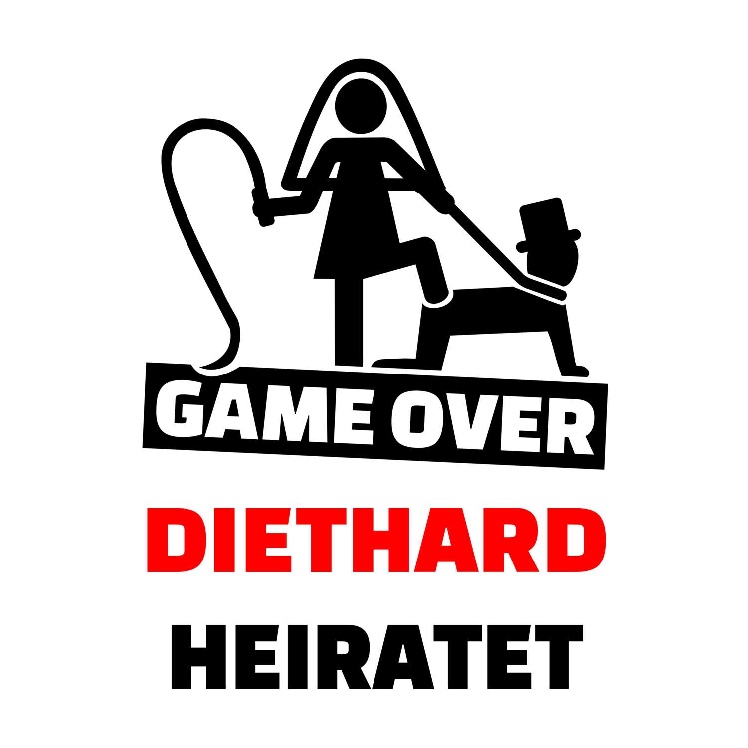 JGA T-Shirt »Game Over« für den Namen »Diethard«