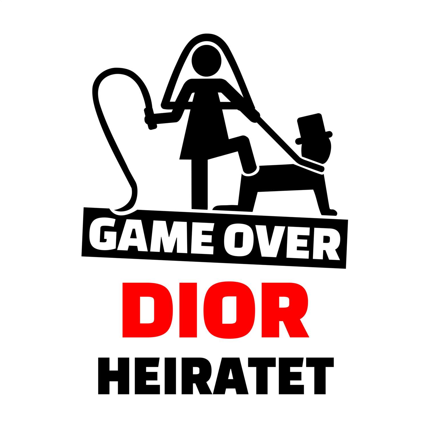 JGA T-Shirt »Game Over« für den Namen »Dior«