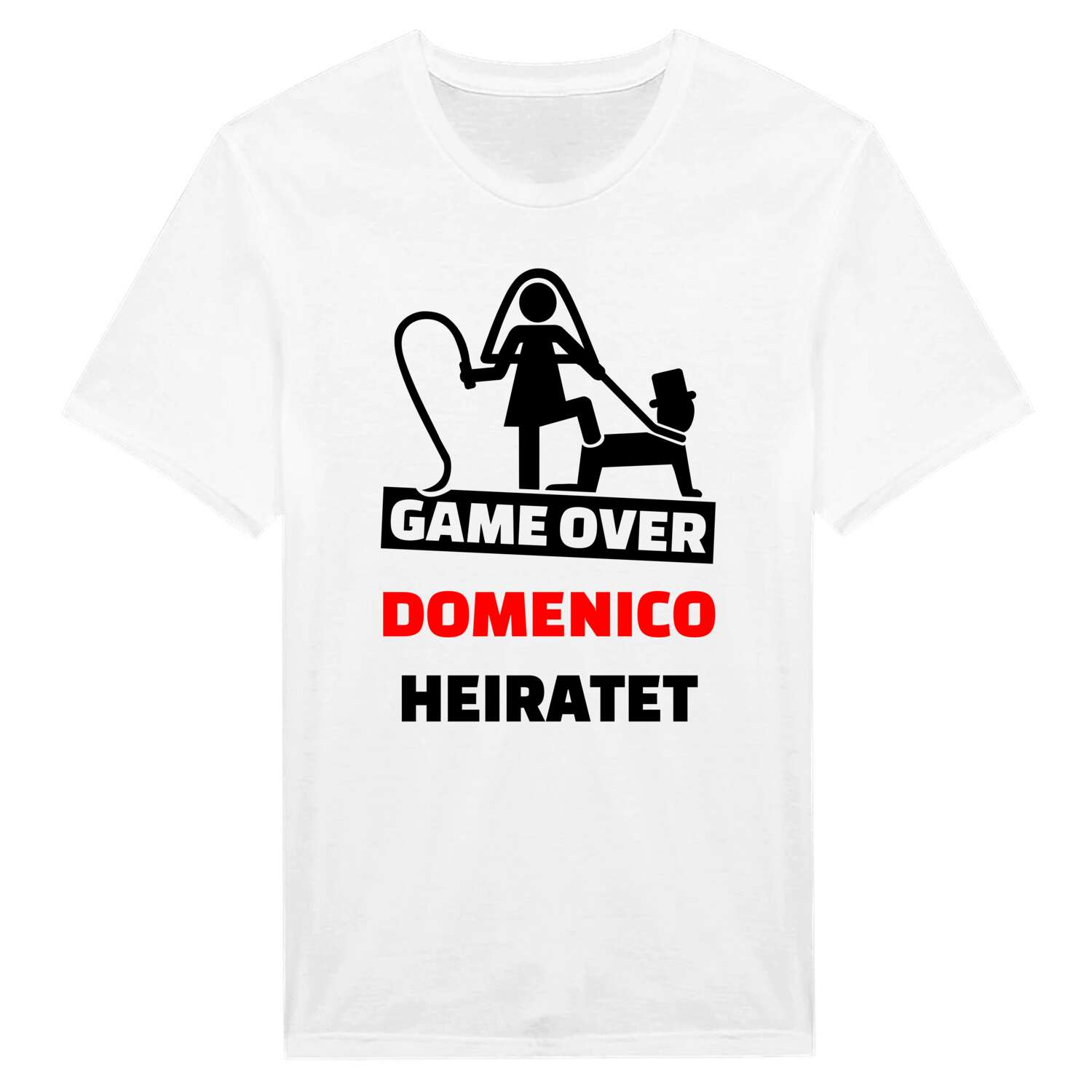 JGA T-Shirt »Game Over« für den Namen »Domenico«